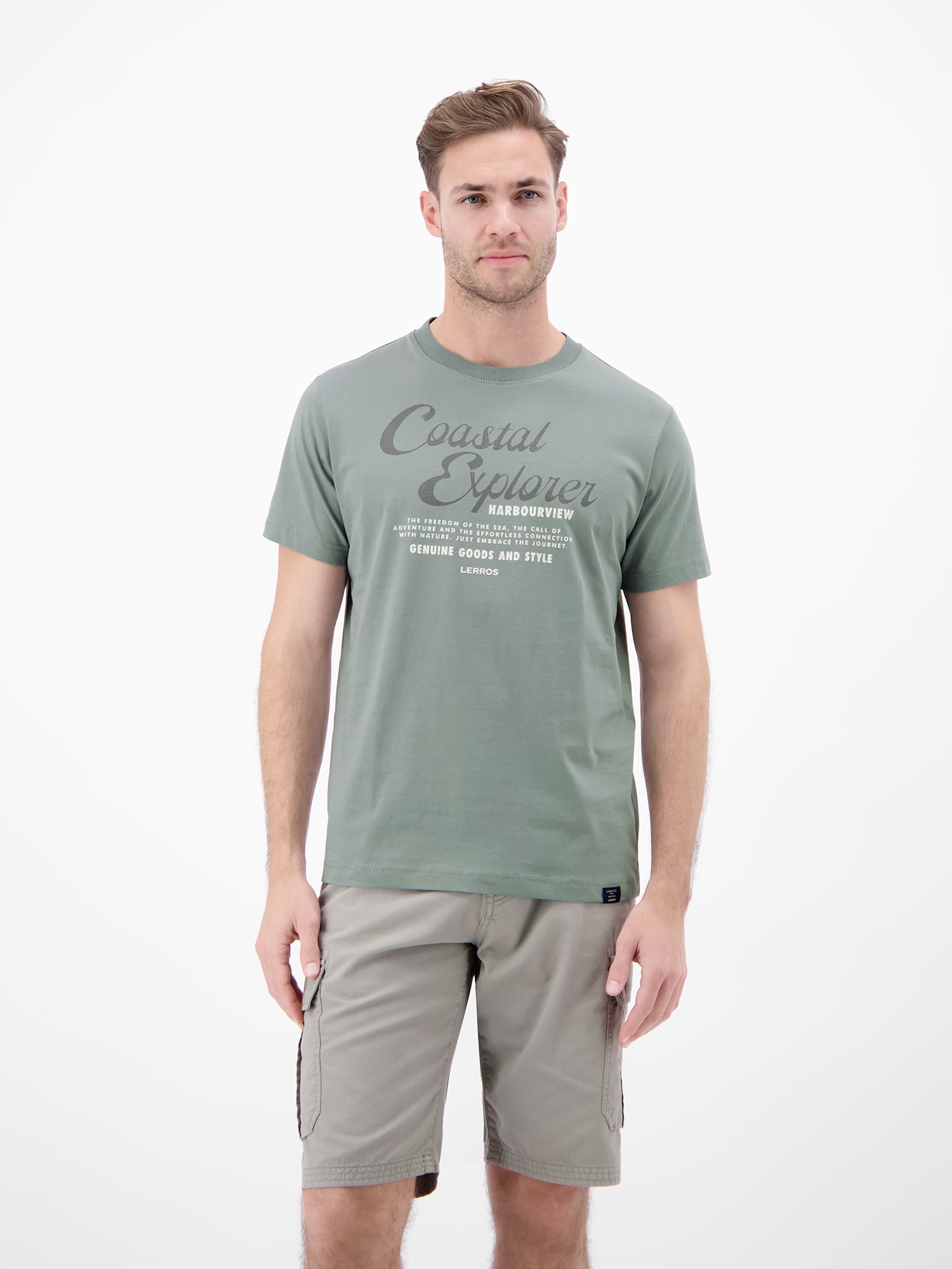 LERROS "T-Shirt aus 100 % Baumwolle mit Brustprint"
