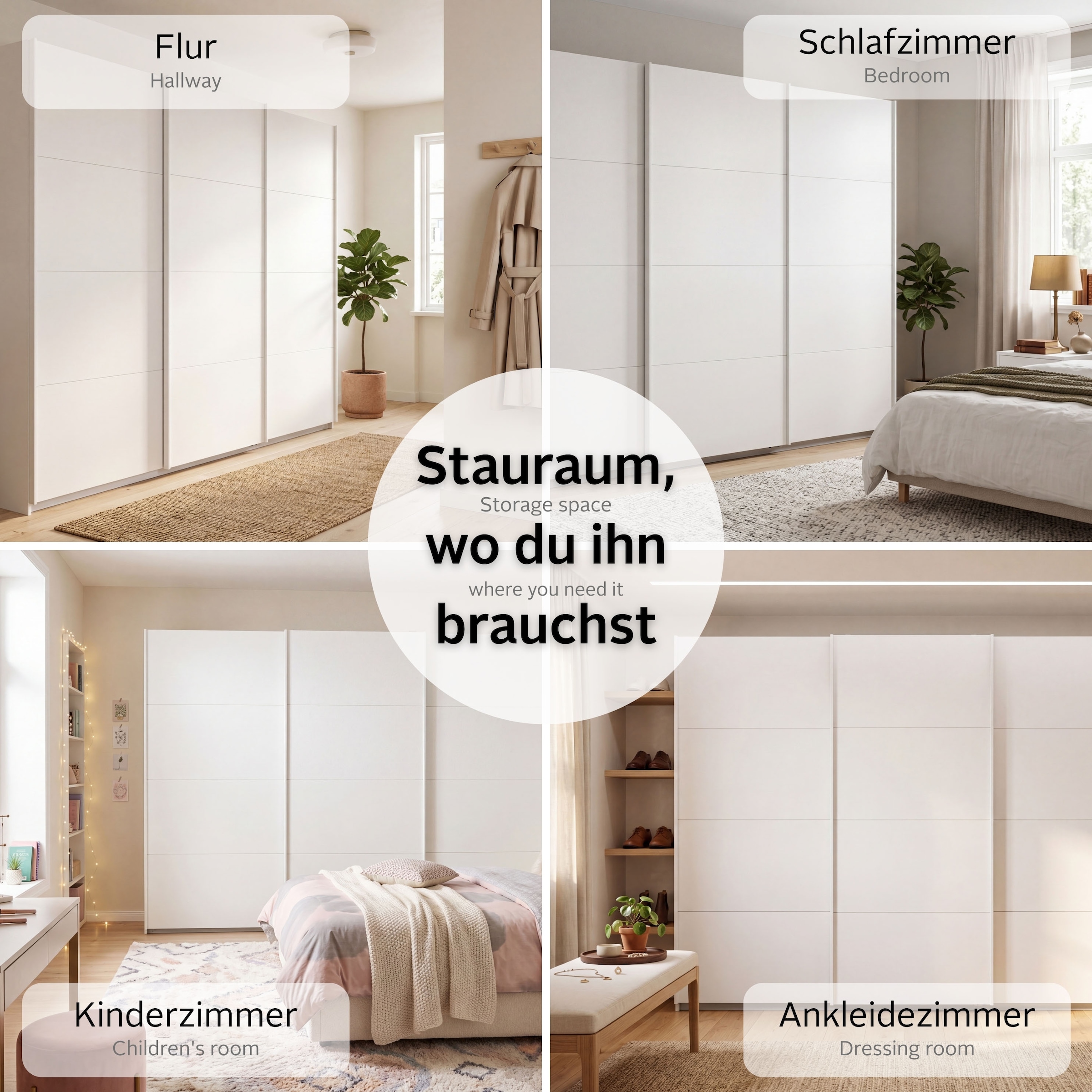 rauch Schwebetürenschrank »Kleiderschrank Schrank Garderobe Ankleide TOPSELLER OTELI« 3 Ausstattungen BASIC/CLASSIC/PREMIUM (inkl. SOFT-CLOSE-FUNKTION),  Breiten 203/271/315/360 cm Höhen 210/229 cm MADE IN GERMANY