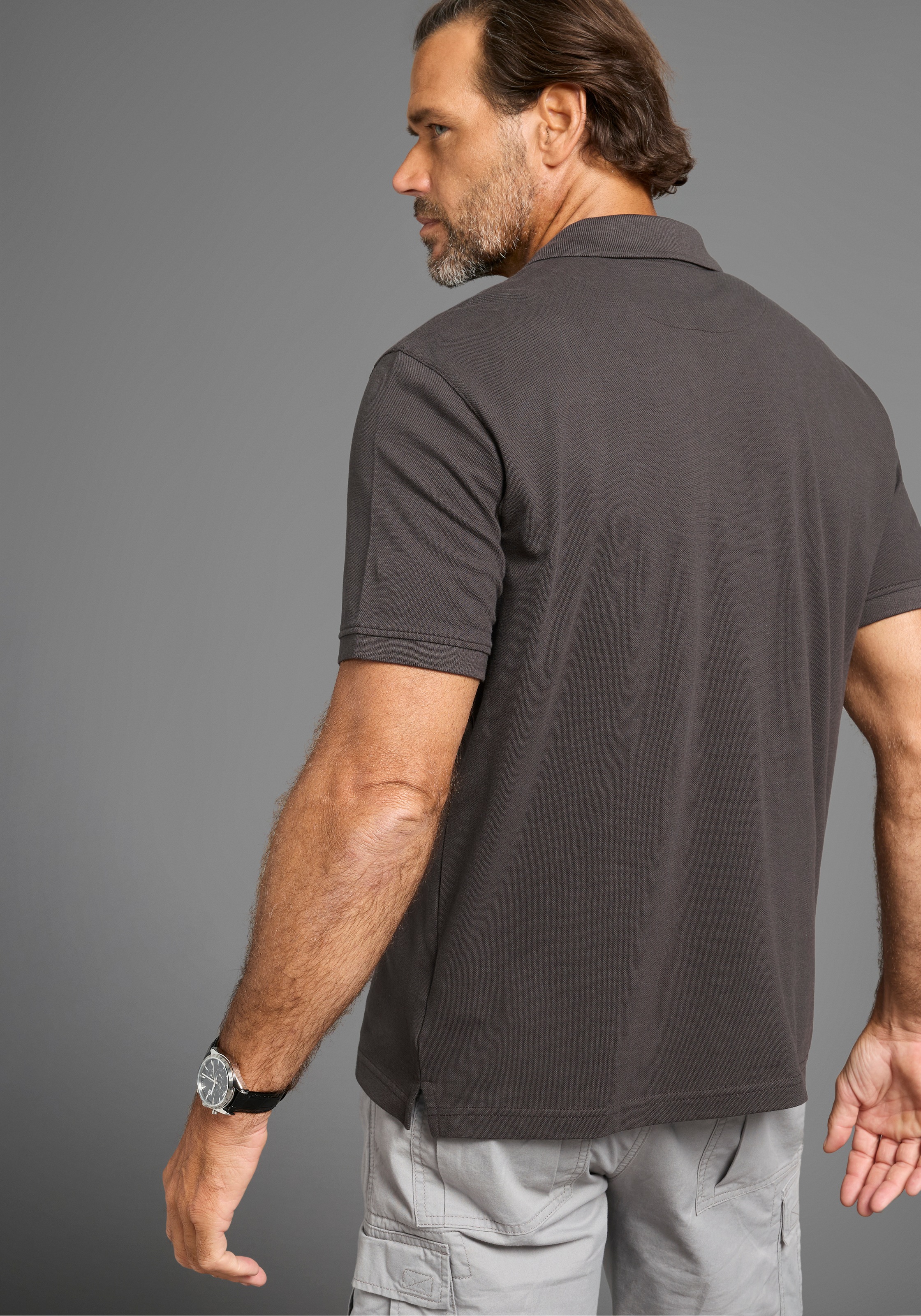 Mans World Poloshirt Kurzarm, lockere Passform, unifarben günstig online kaufen