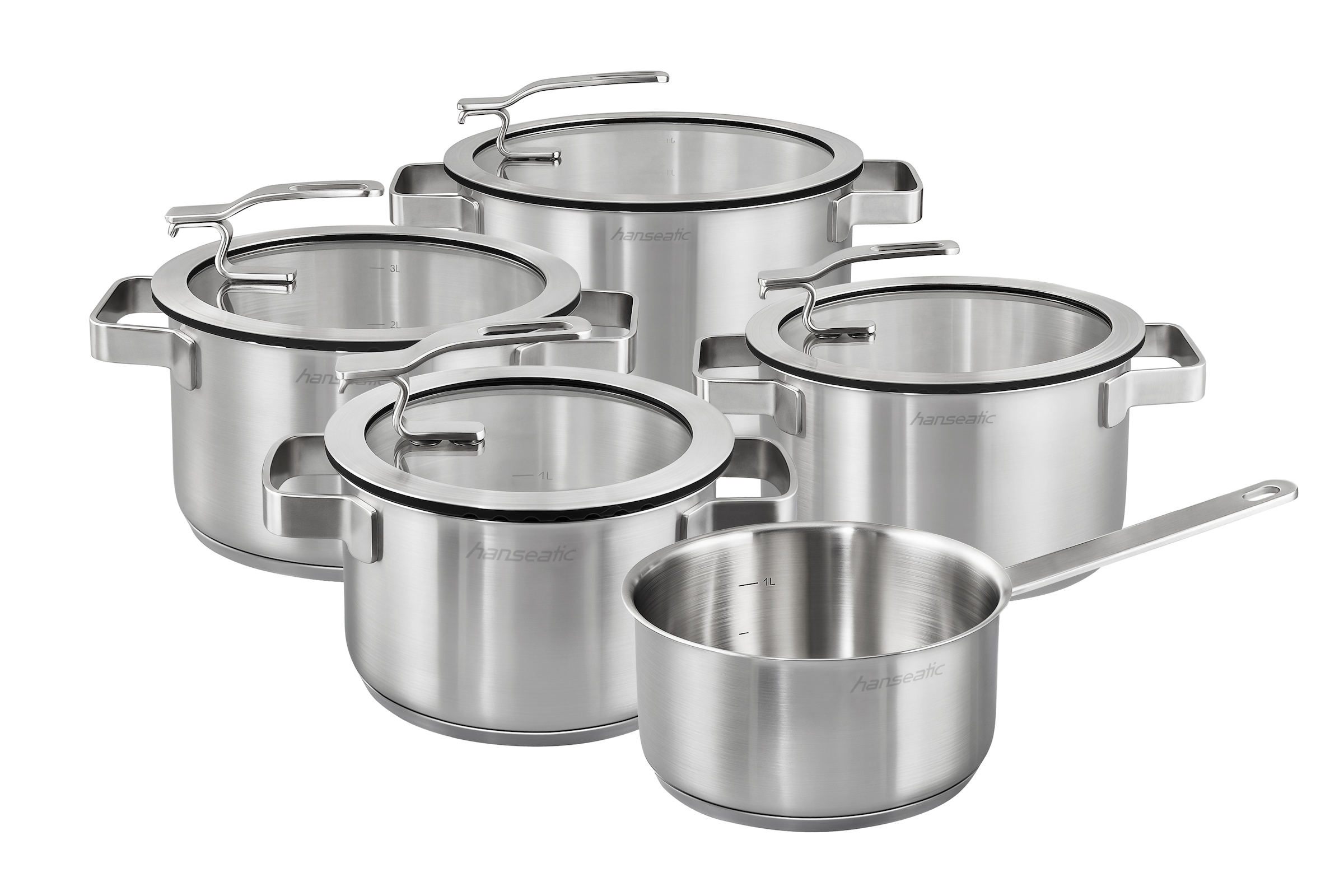 Hanseatic Topf-Set "STYLE" Set, Fleischtopf 1x 16 cm / 2x 20 cm / 1x 24 cm, günstig online kaufen