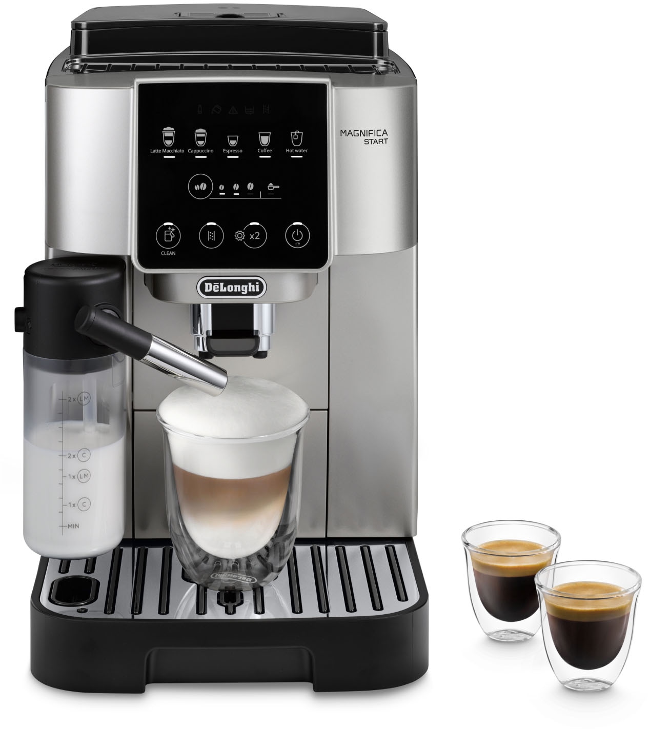 Kaffeevollautomat »Magnifica Start ECAM220.80.SB«, intuitives Bedienfeld mit...