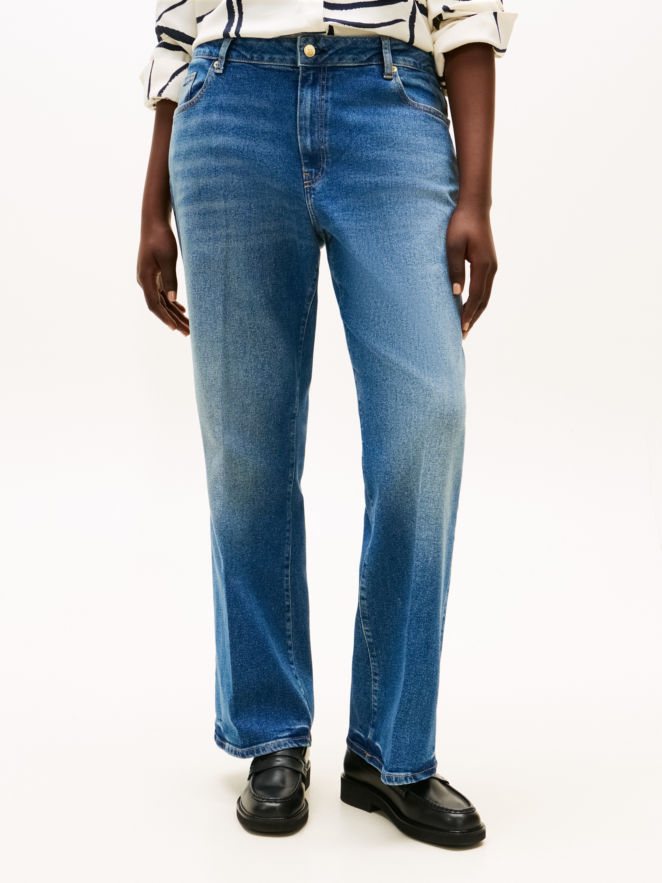 Tommy Hilfiger Curve Bootcut-Jeans "CRV DNM GLOW BOOTCUT RW" in großen Größ günstig online kaufen