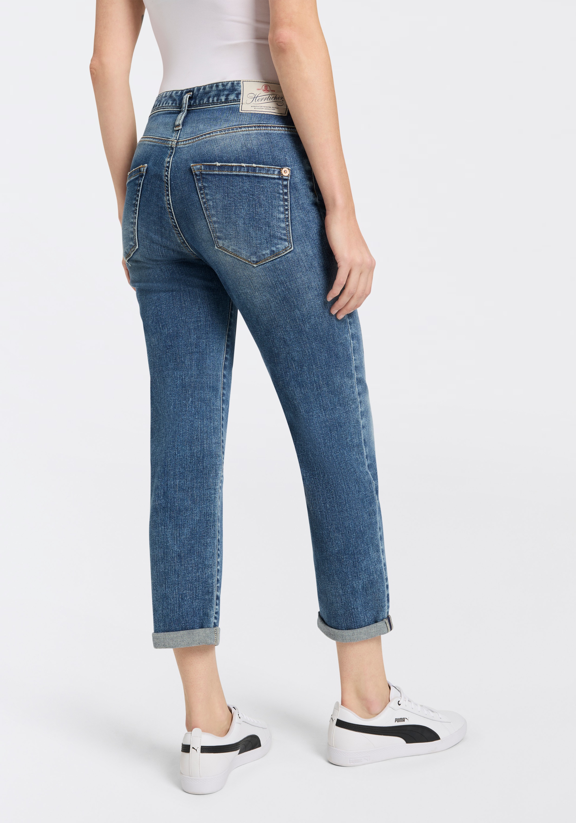 Herrlicher Boyfriend-Jeans "Shyra Tap Organic Denim", mit halbverdeckter Kn günstig online kaufen