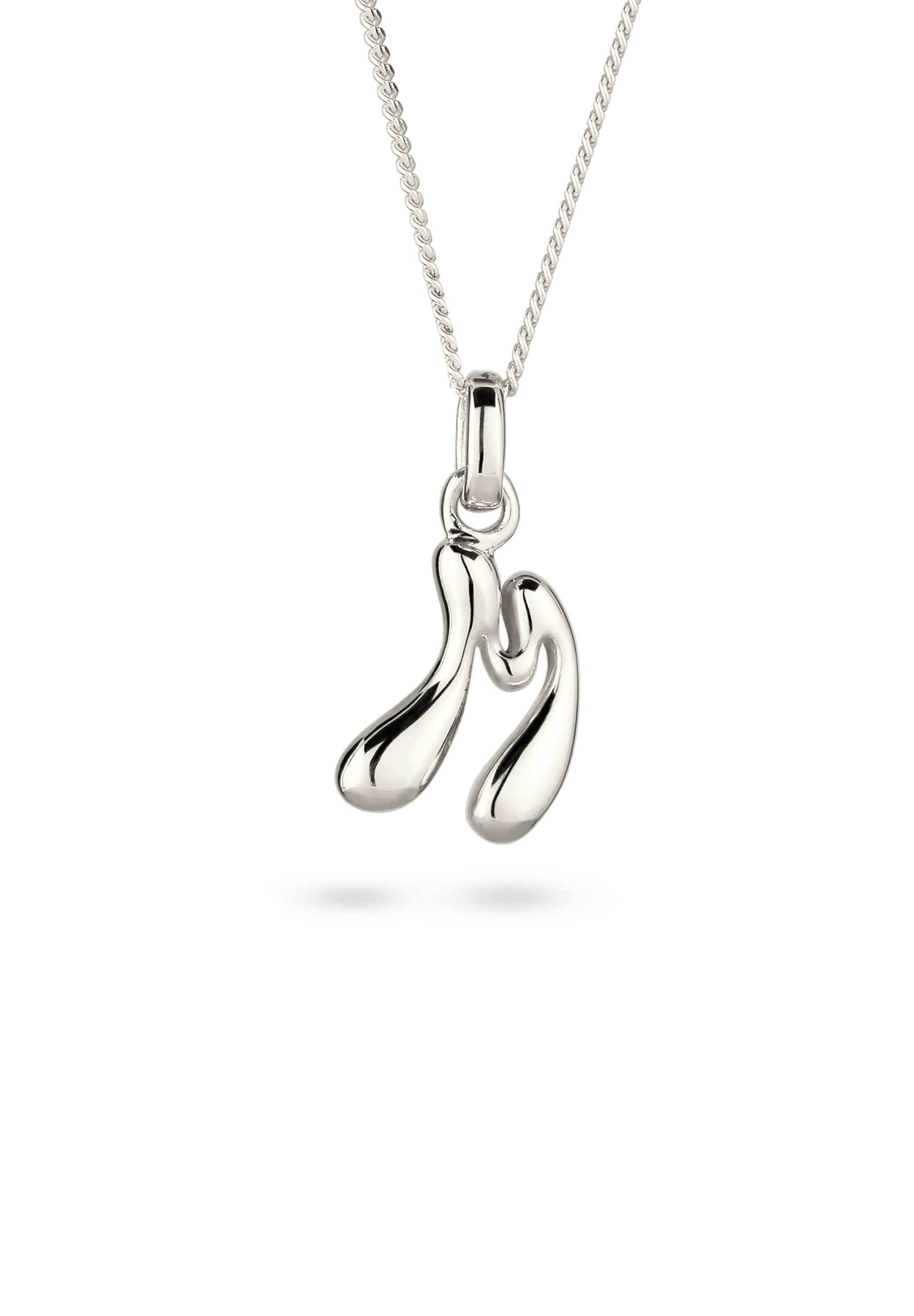 Elli Kette mit Anhänger »Halskette Melted Buchstabe M 925 Sterling Silber«