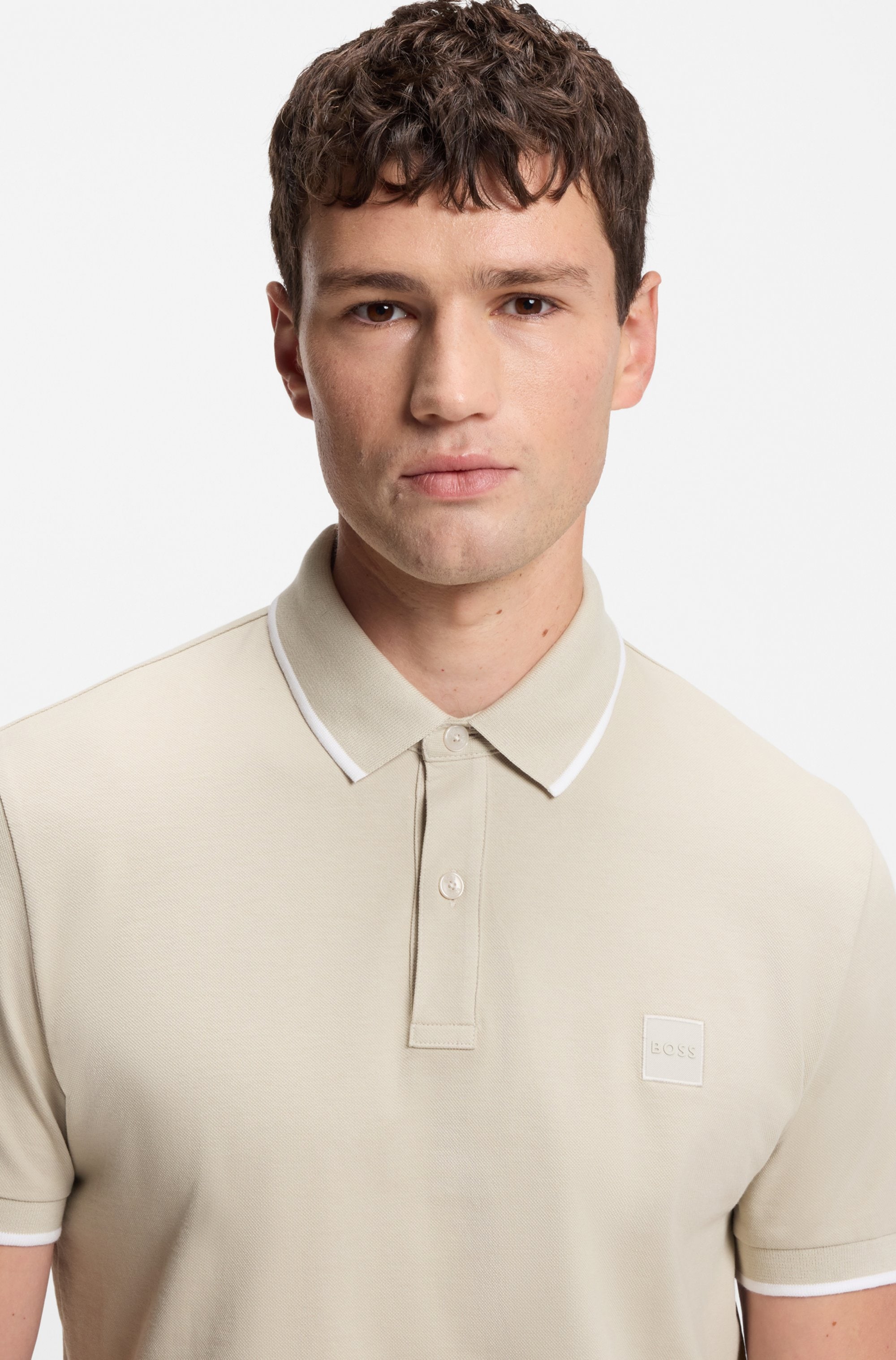 BOSS ORANGE Poloshirt »Passertip« mit BOSS Logo-Badge