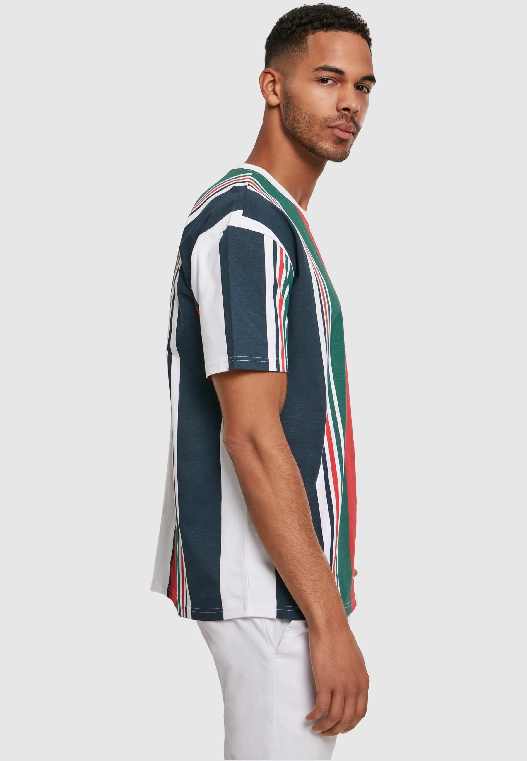 URBAN CLASSICS T-Shirt »Urban Classics Herren Heavy Oversized Big AOP Stripe Tee«, (1 tlg.)