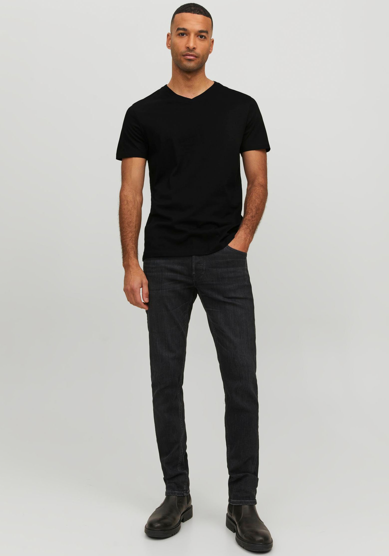 Jack & Jones V-Shirt »JJEORGANIC BASIC TEE«