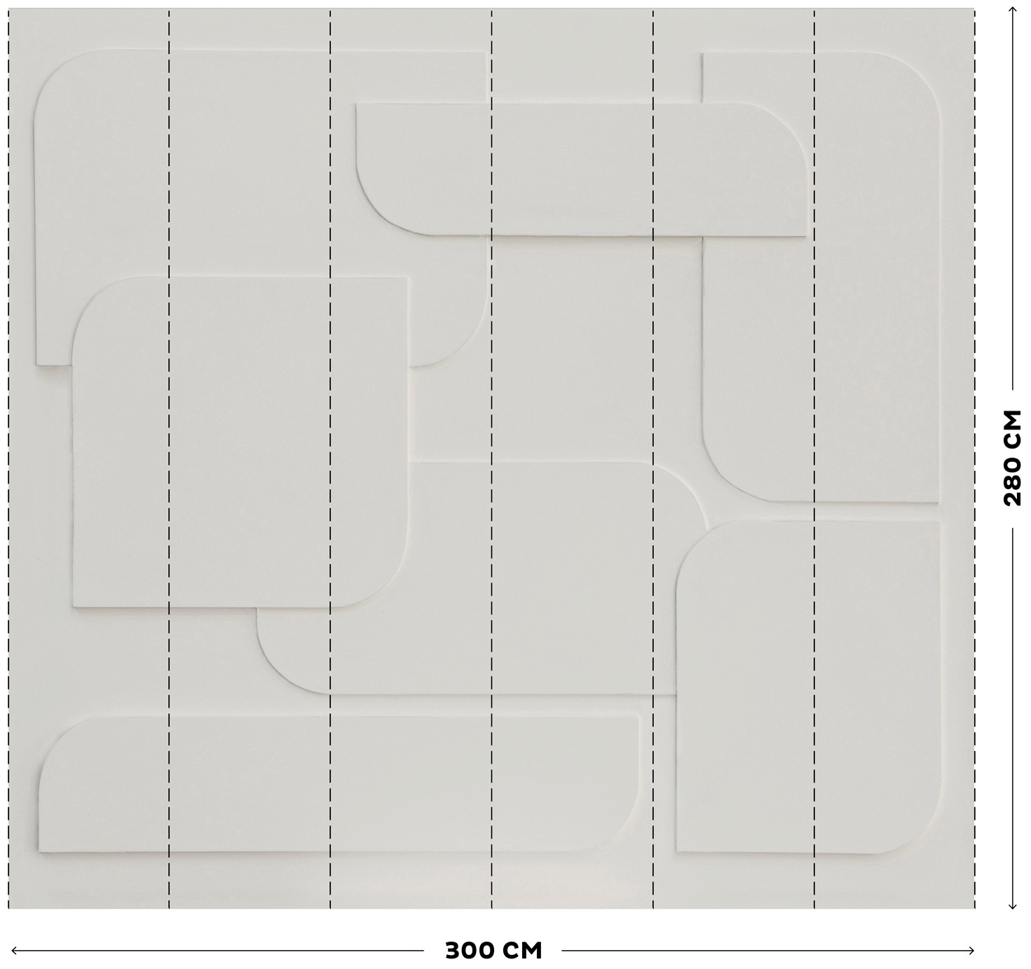 vtwonen Fototapete »Soft 3D Light Grey« animal print glatt 280x300 cm