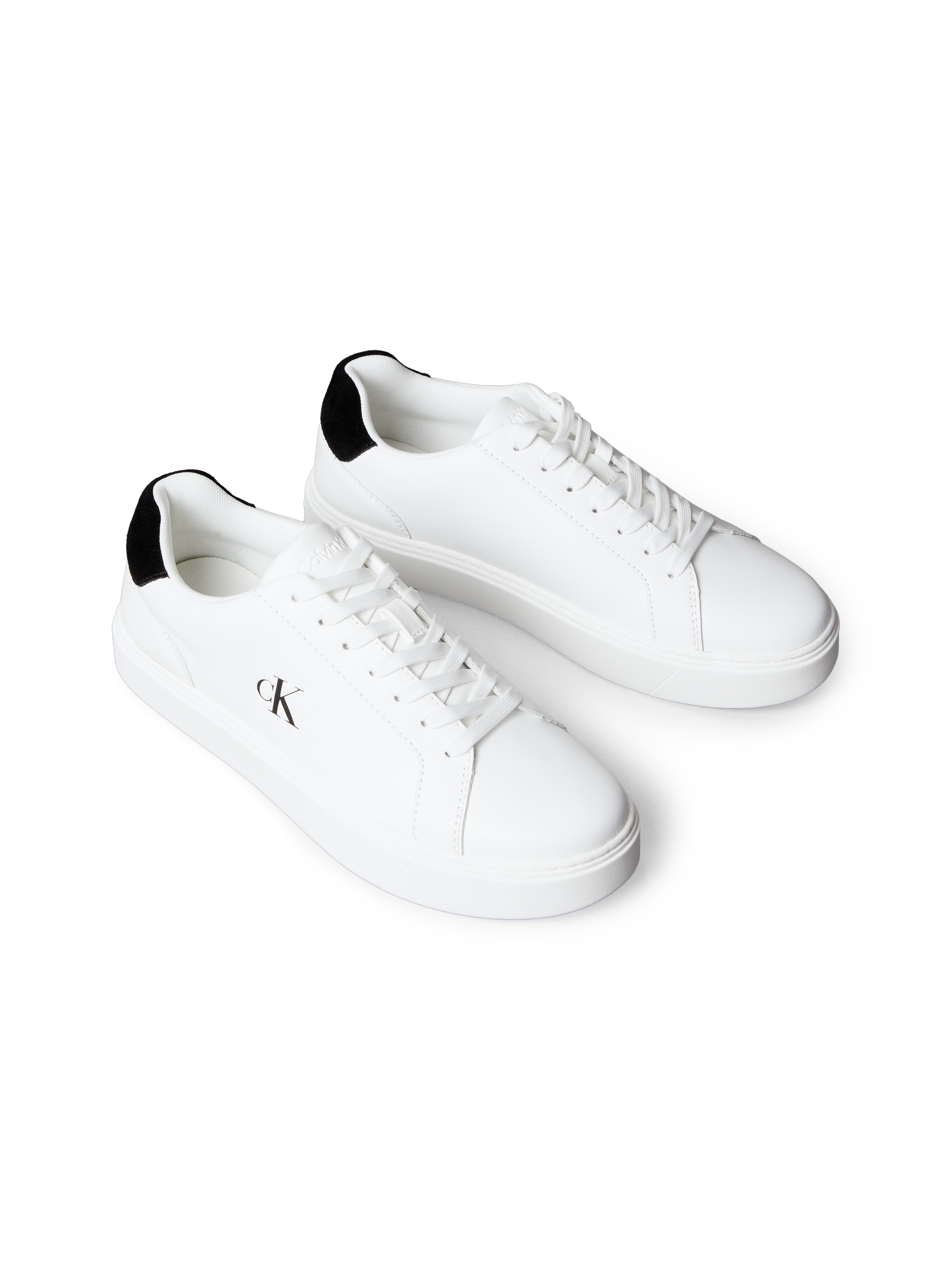 Calvin Klein Jeans "CLASSIC CUPSOLE LACEUP LTH" Schnürschuh, Freizeitschuh mit Fersenbesatz und seitlichem CK-Logo