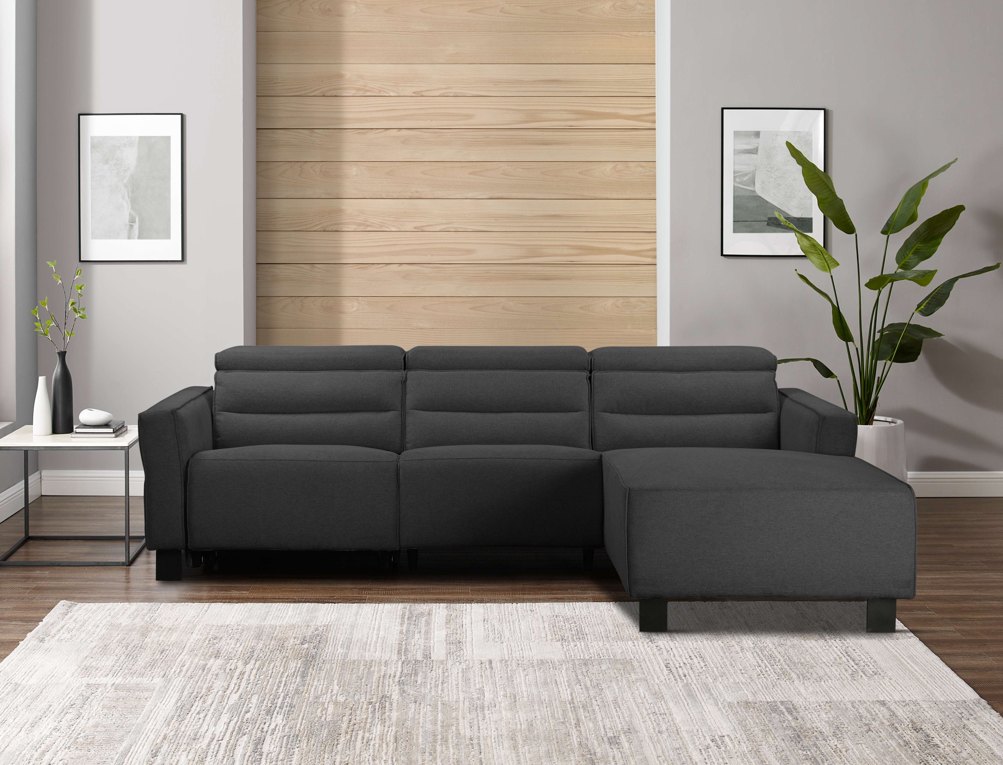 Places of Style Ecksofa »Carpari, L-Form, 263 cm, mit manueller o. elektrischer Relaxfunktion«, und USB/ Kopfteilverstellg