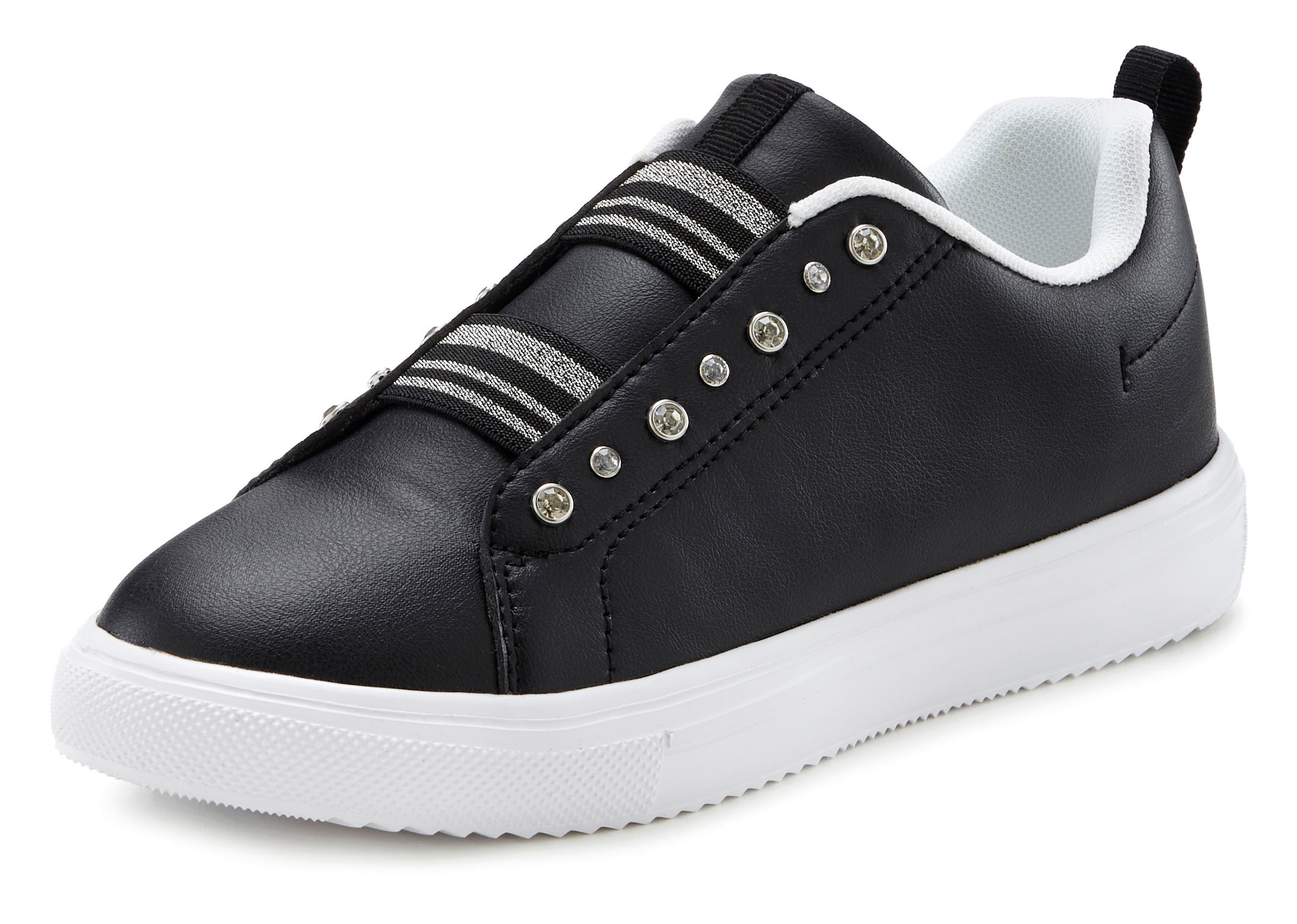 LASCANA Sneaker, Freizeitschuh, Halbschuh mit Glitzer-Optik superleicht VEGAN