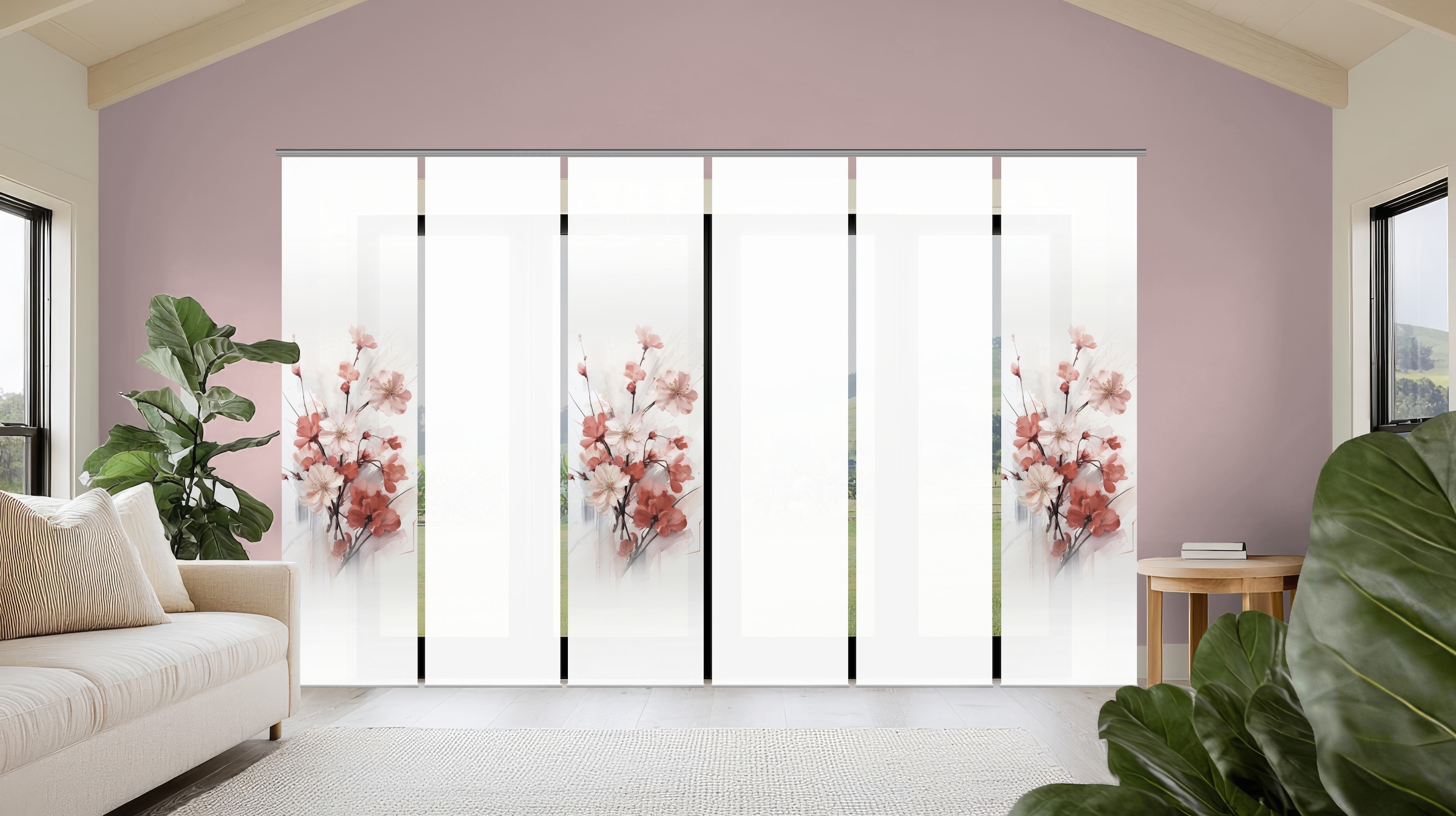 HOME WOHNIDEEN Schiebegardine "LOTUS" Paneelwagen 6 Stk. tlg. Schiebewand S günstig online kaufen