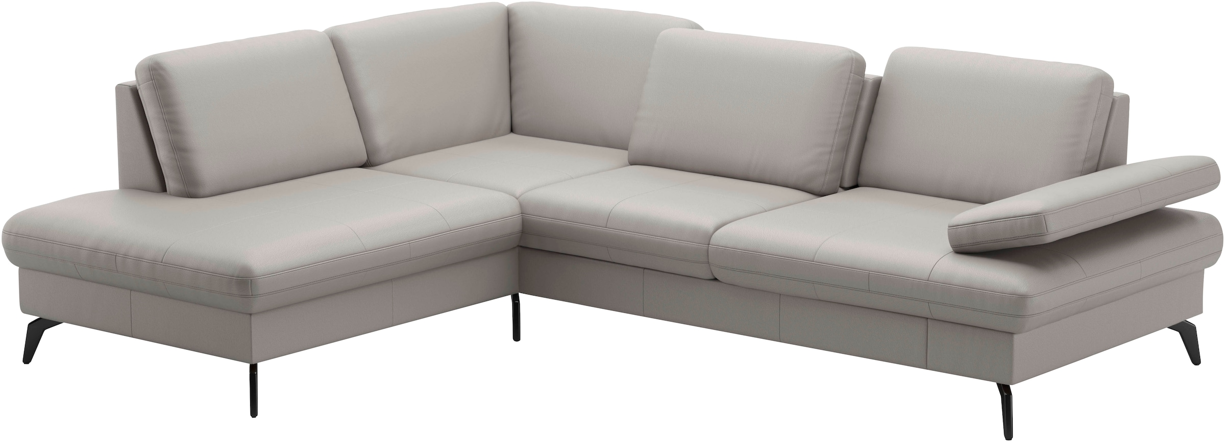sit&more Ecksofa »Morris L-Form, inkl. Sitztiefenverstellung«, wahlweise mit Armteilverstellung, Bettfunktion & Bettkasten