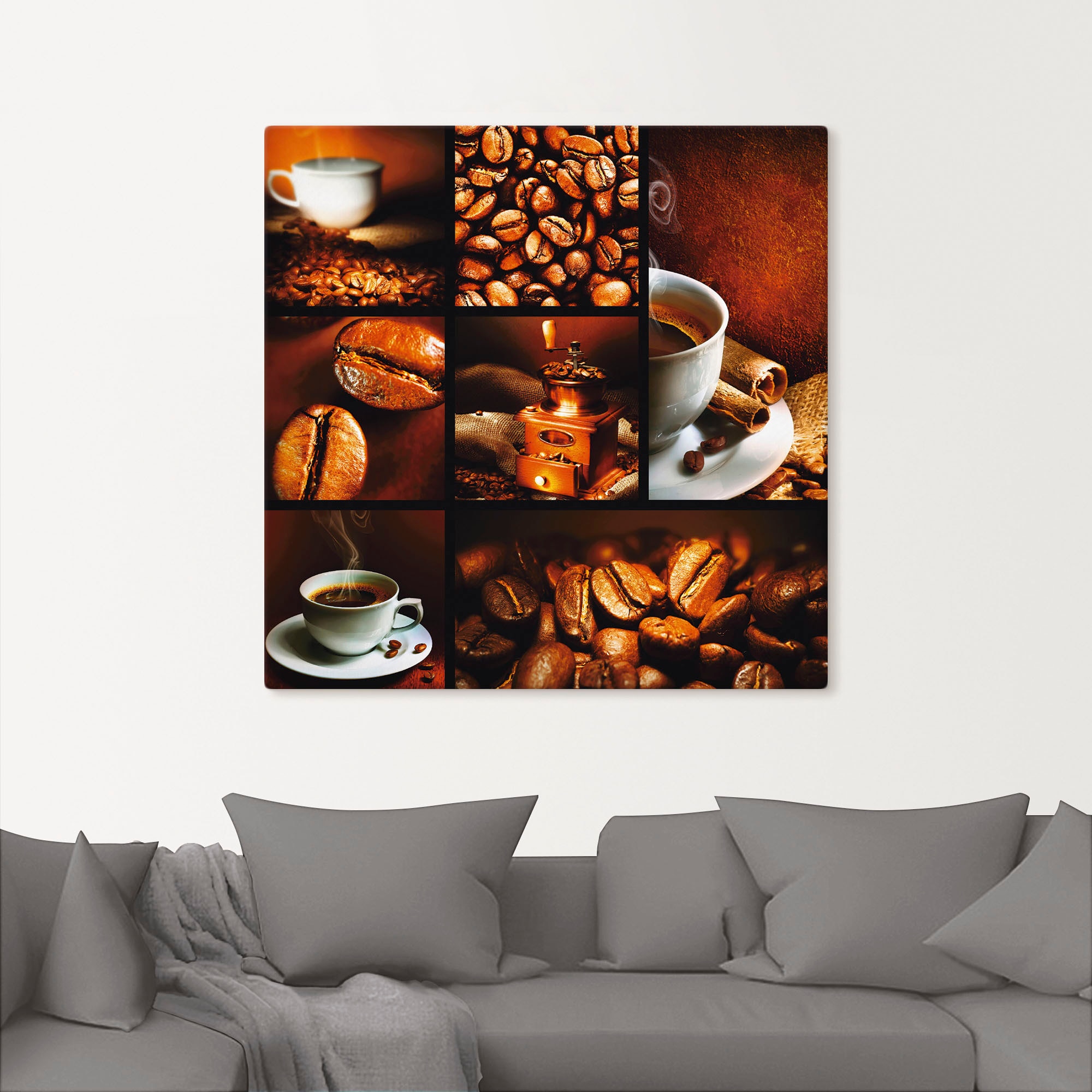 kaufen Collage«, als Wandaufkleber Wandbild BAUR oder in Größen St.), (1 Getränke, »Kaffee | versch. Leinwandbild, Artland Poster