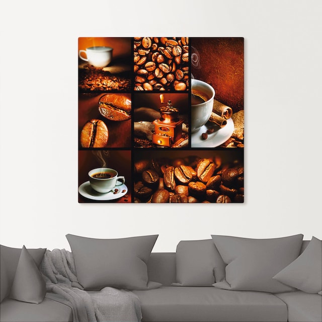 Artland Wandbild »Kaffee Collage«, Getränke, (1 St.), als Leinwandbild,  Wandaufkleber oder Poster in versch. Größen kaufen | BAUR