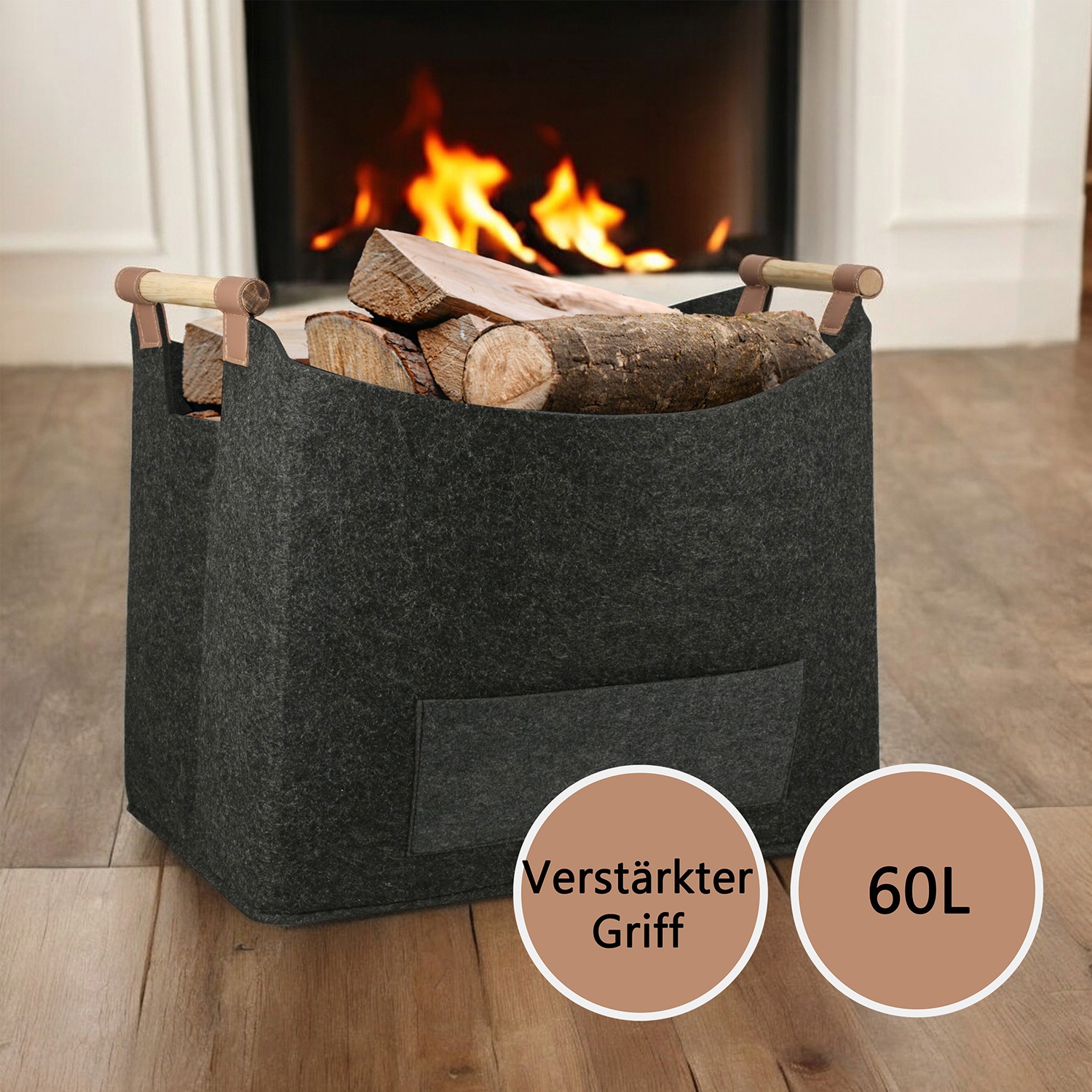 Casablanca by Gilde Kaminholzkorb "Korb Brennholz" günstig online kaufen