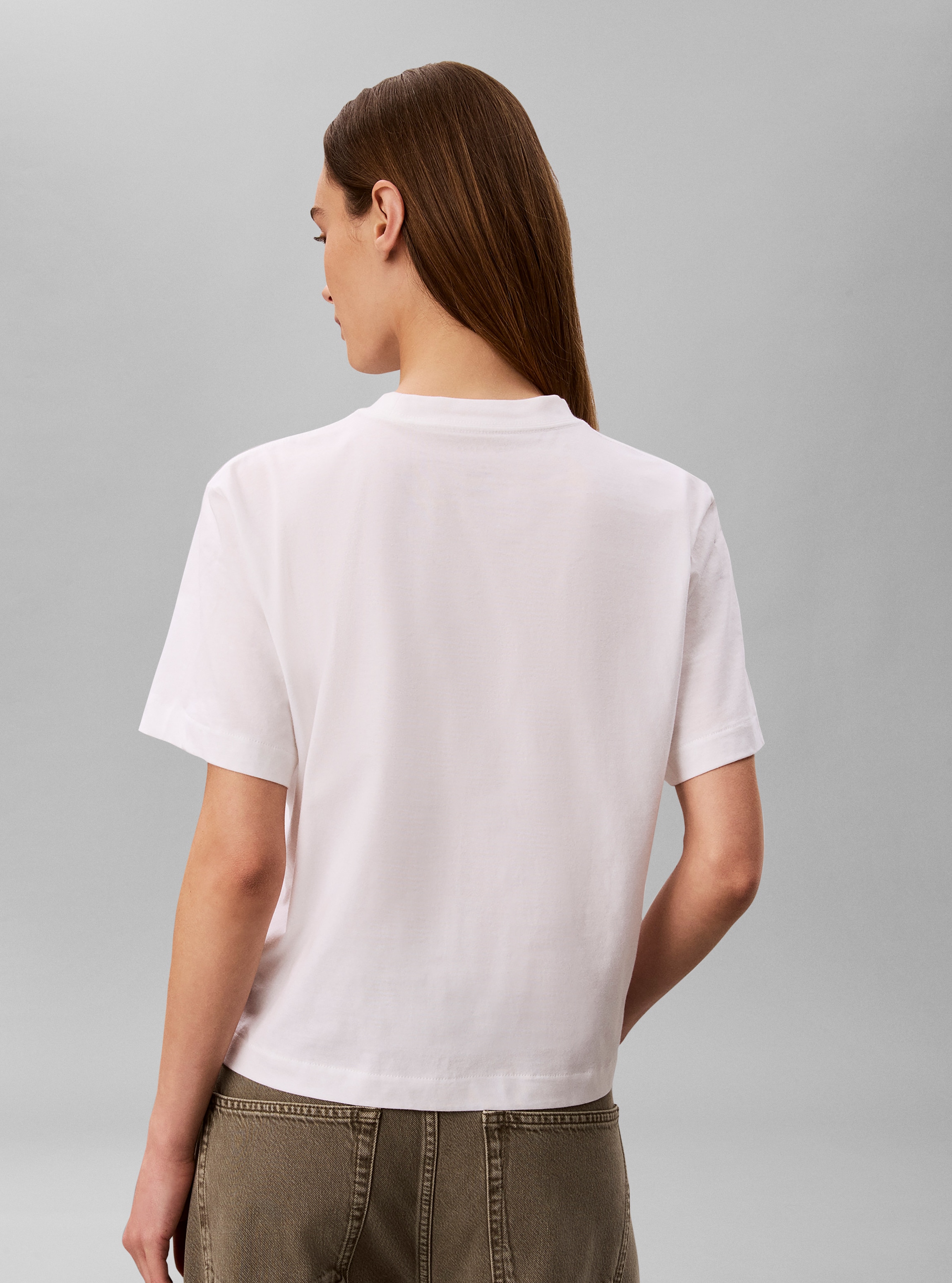 Calvin Klein T-Shirt »BOXY HAND DRAWN MONOLOGO TEE« Regular fit, Logoschriftzug
