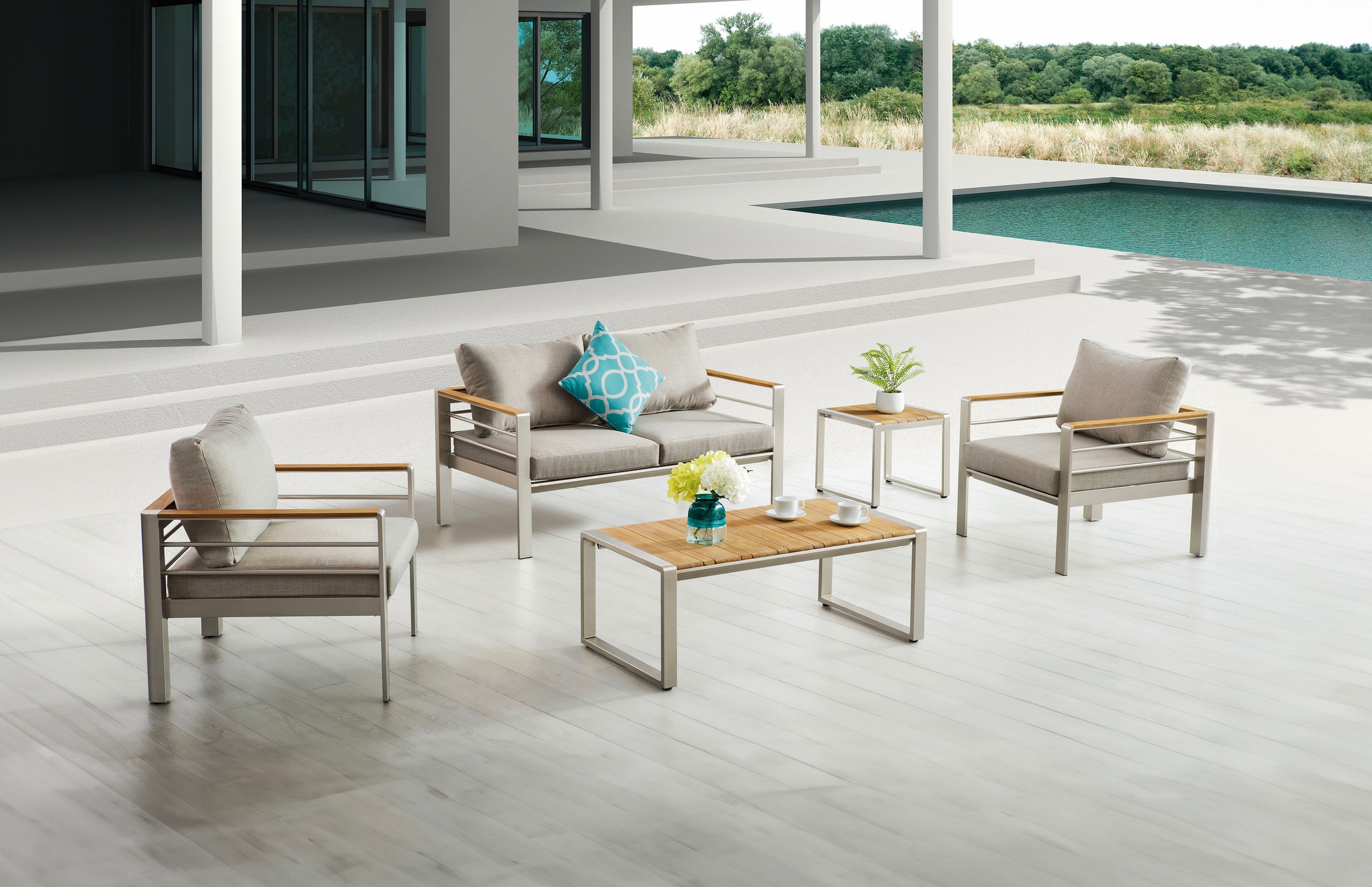 Garden Pleasure Gartenlounge-Set »FLORENCE«, (4 tlg.)