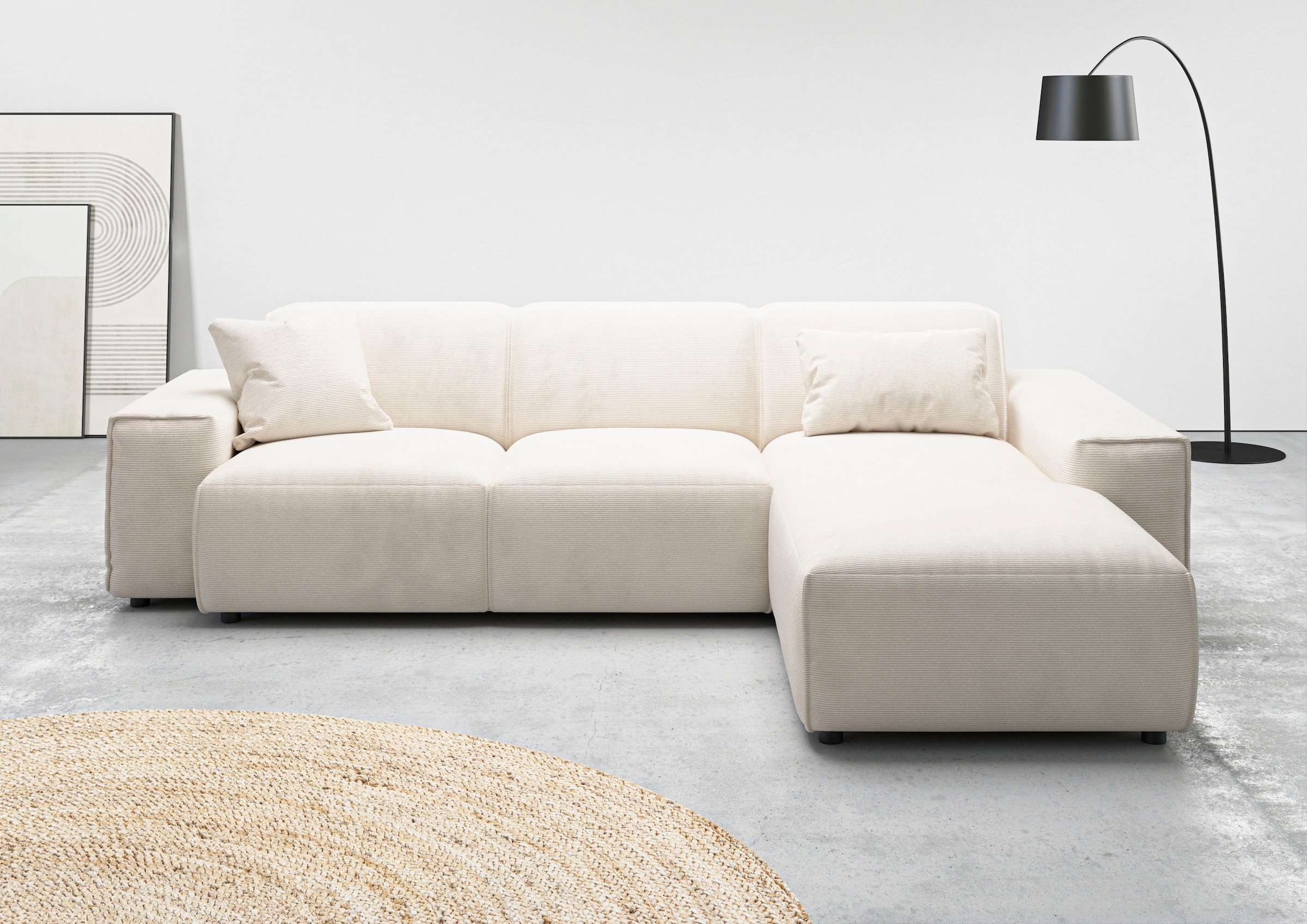 andas Ecksofa "Glimminge L-Form auch in Breitcord, Feincord + Easy care-Bez günstig online kaufen
