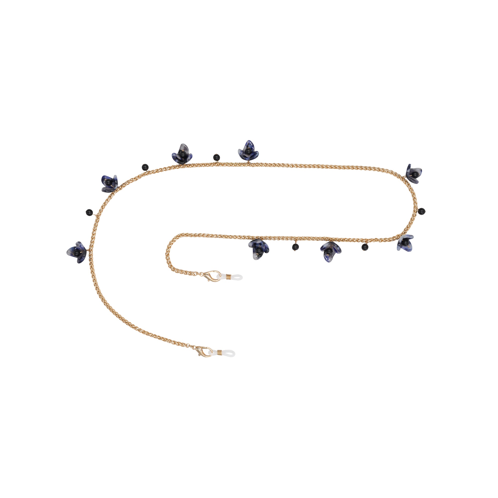 Collierkettchen STEUER "Brillenkette", gelb, Halsketten, Damen, 75cm, Metall, L: 75, glänzend