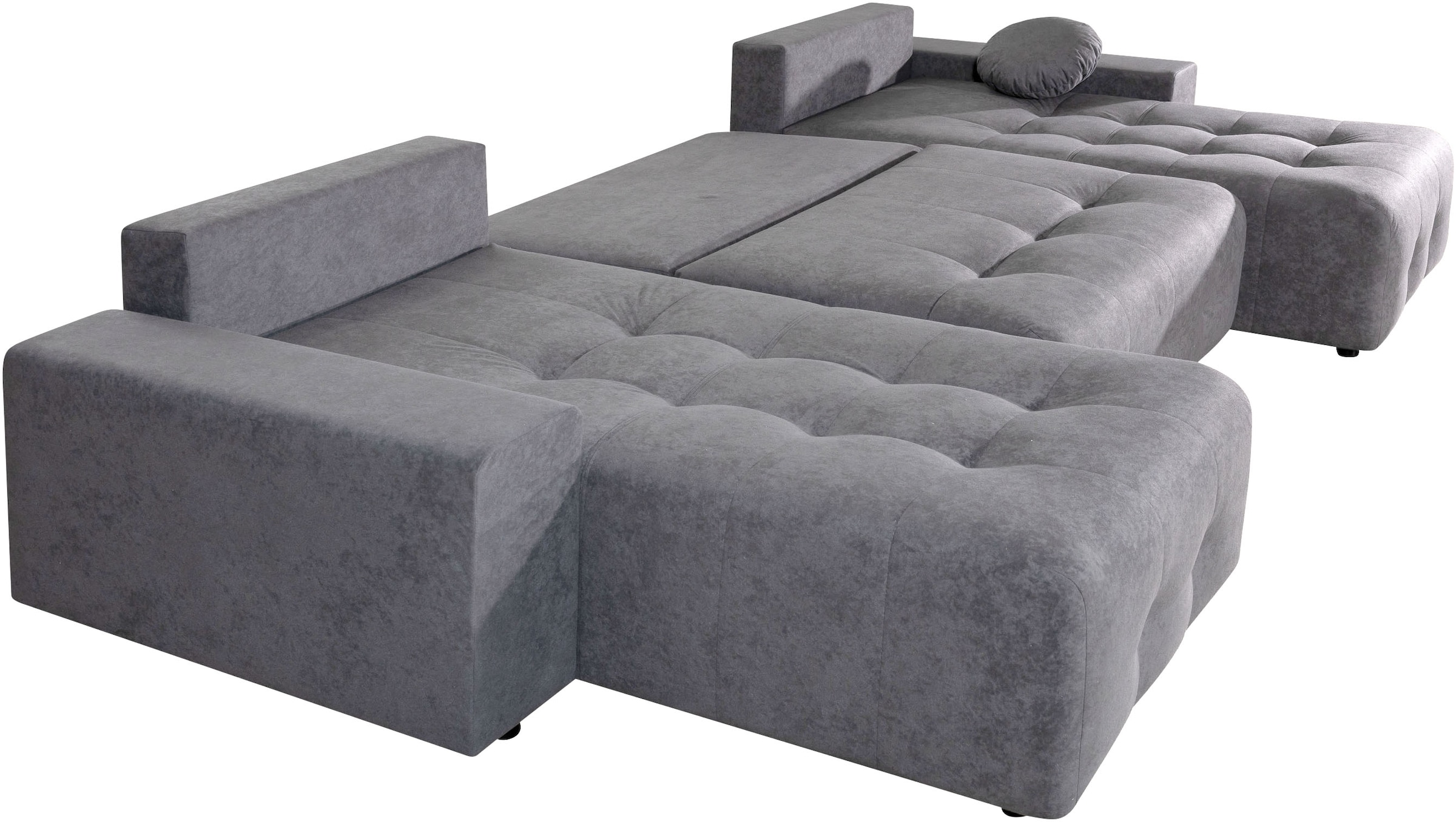 OTTO home Wohnlandschaft »Jessy U-Form, B: 313 cm, in Cord & weiteren Bezügen« Schlaffunktion, Bettkasten, Tonnentaschenfederkern-Polsterung