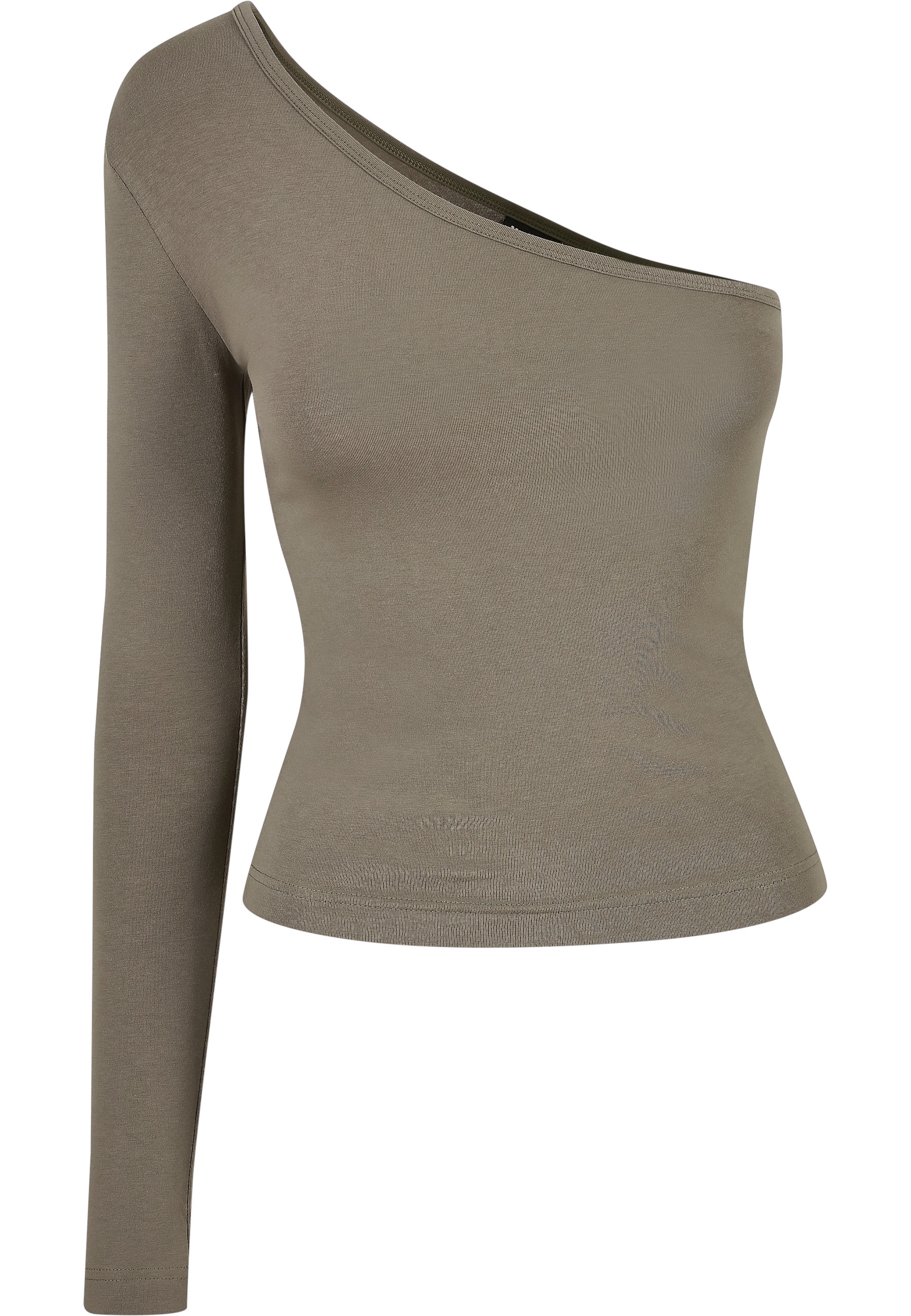 URBAN CLASSICS Langarmshirt "Urban Classics Damen Ladies Asymmetric Longsleeve" 1 Stk.
