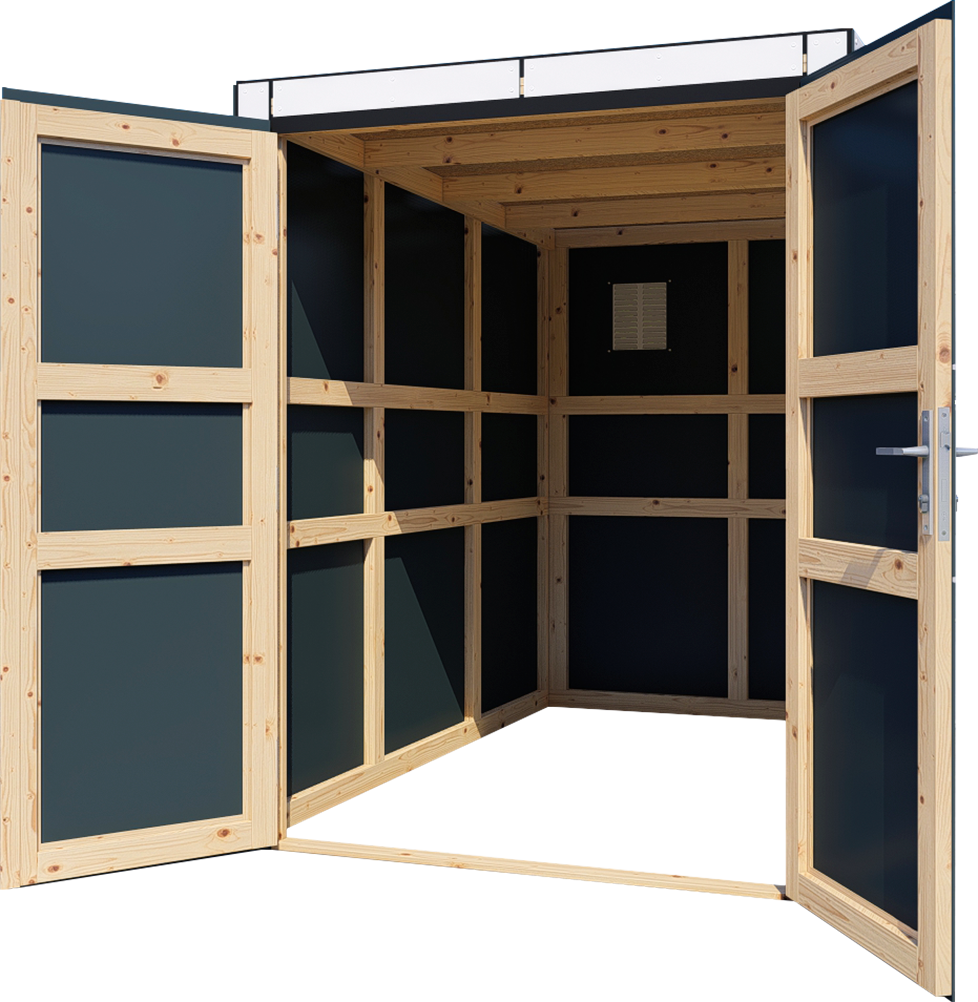 BERTILO Fahrradbox »HPL Bike in verschiedenen Farben«, HPL, witterungsbeständig, farbstabil, BxTxH: 155x235x194 cm