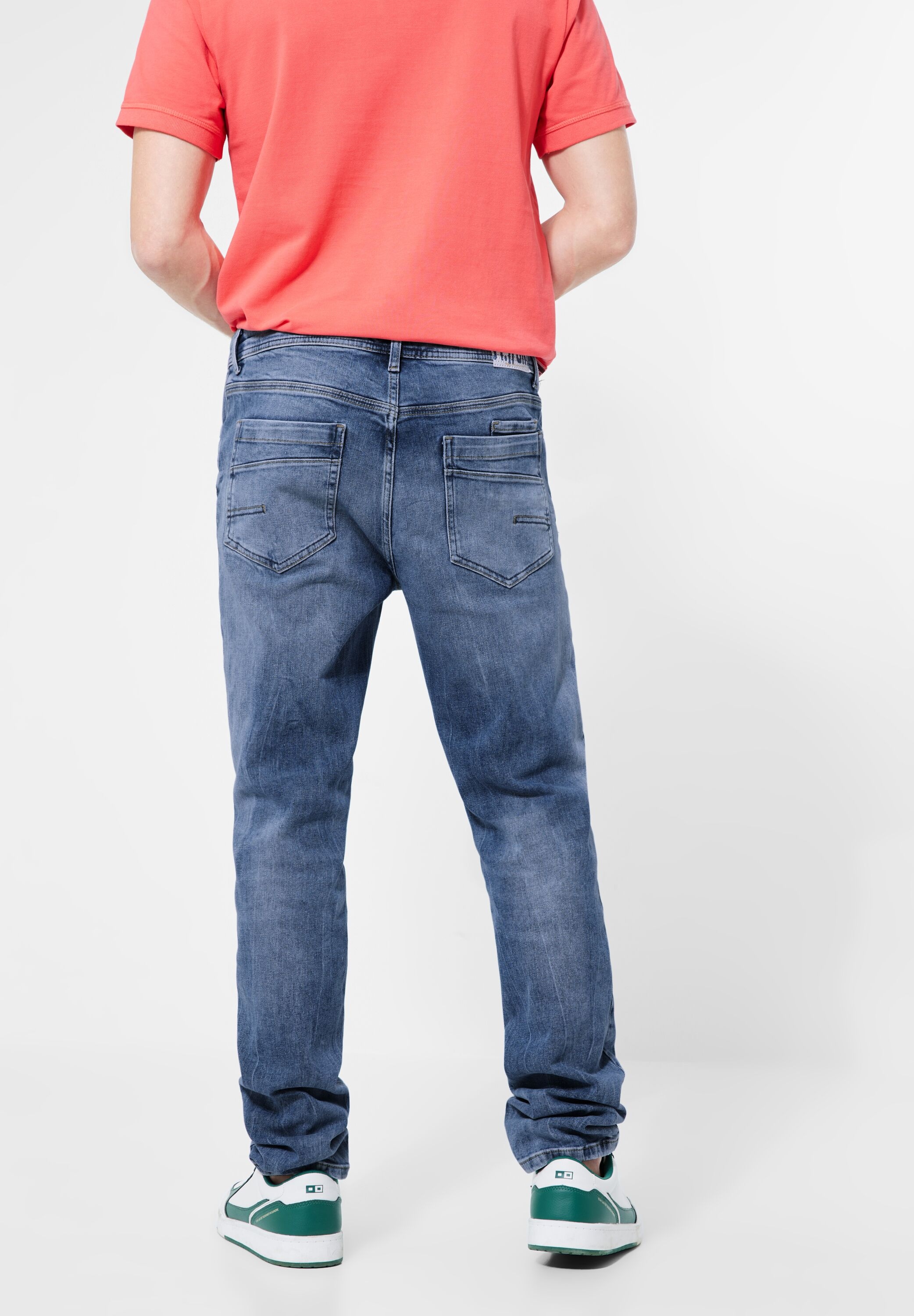 STREET ONE MEN Regular-fit-Jeans, im Used Look