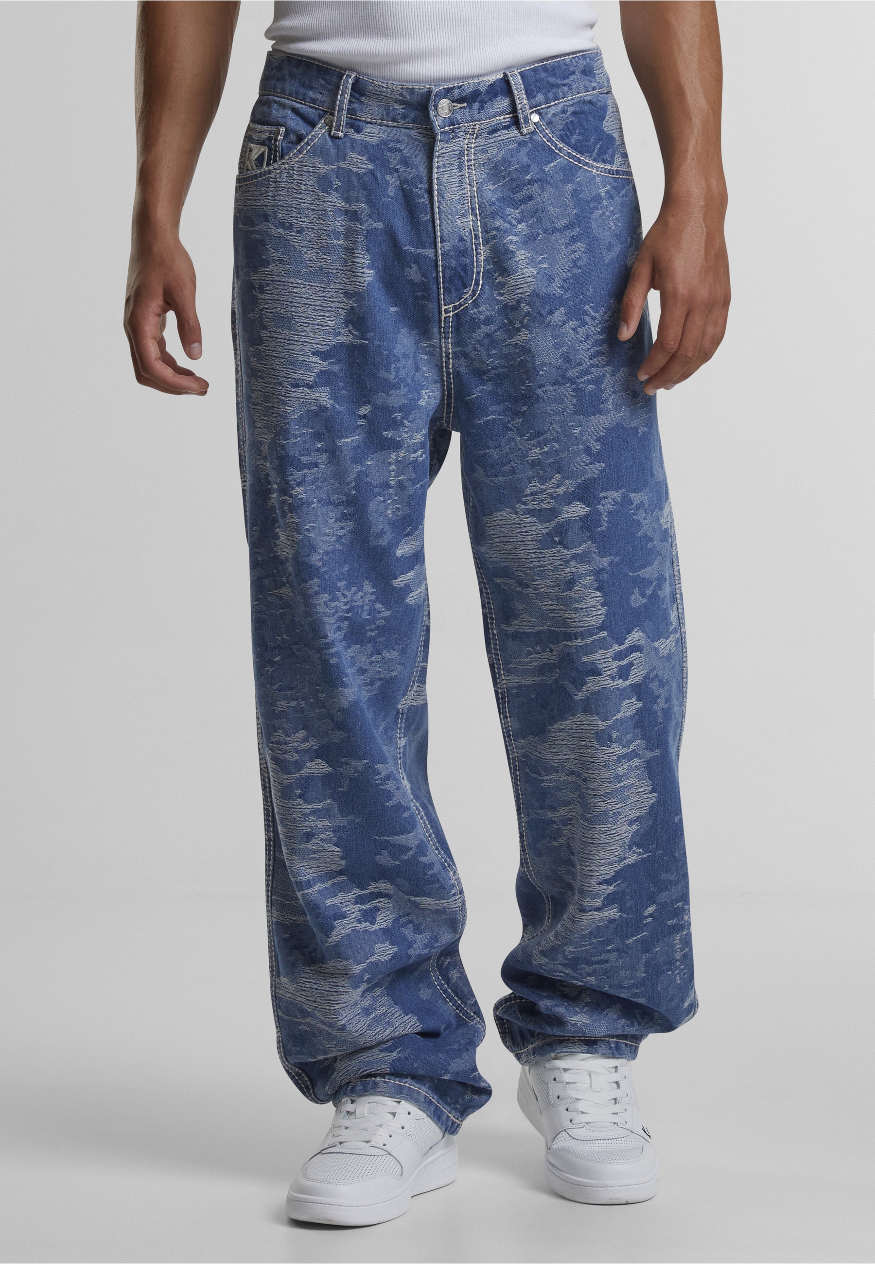 Karl Kani Stoffhose »Karl Kani OG K Distress Camo Five Pocket Denim«