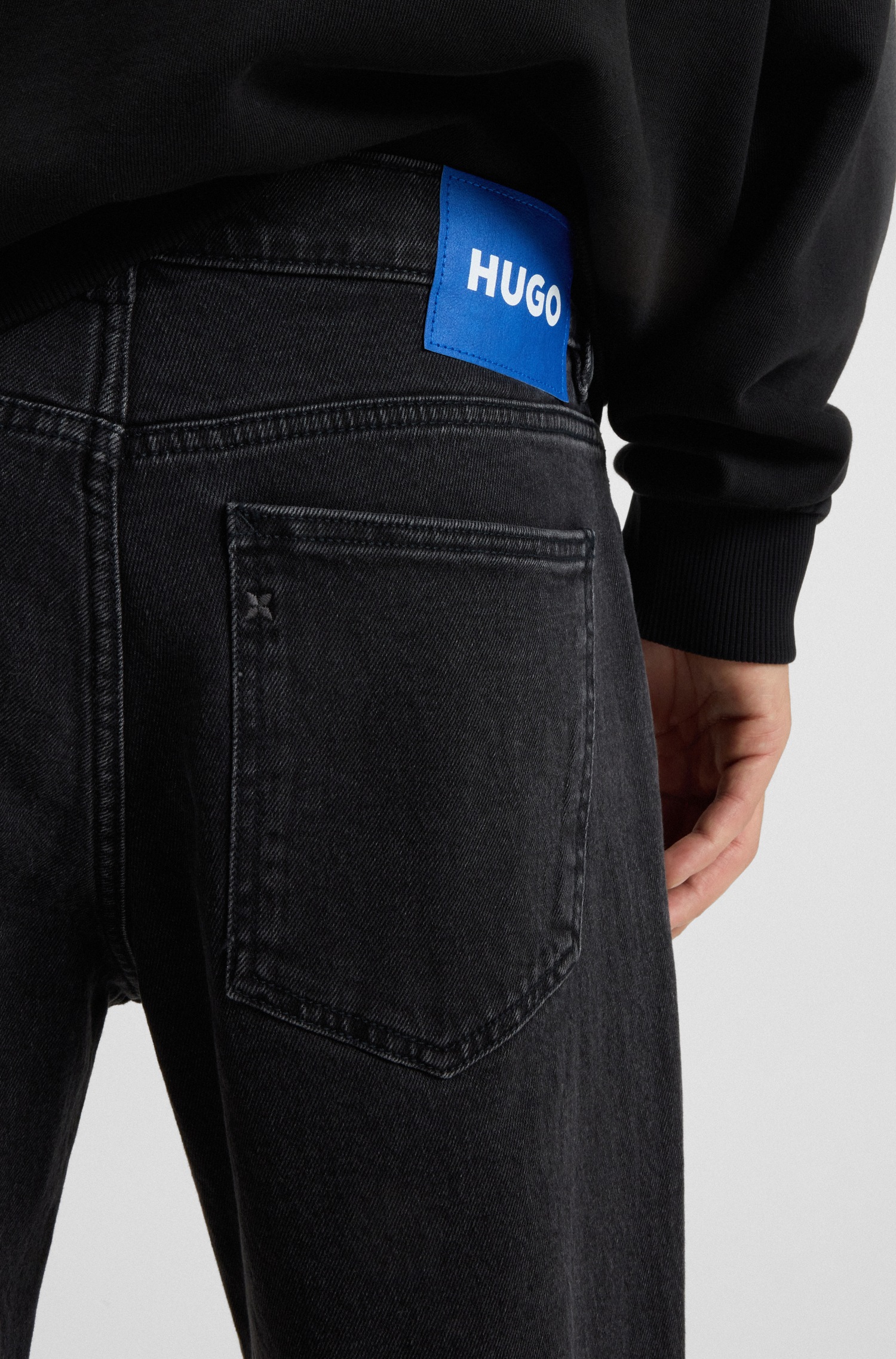 HUGO Blue Tapered-fit-Jeans »Brody«, mit Stone-washed-Finish