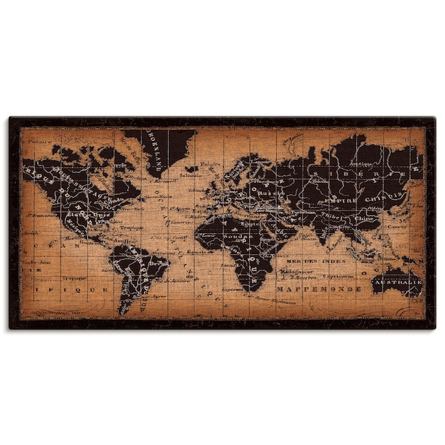 Artland Wandbild »Alte Weltkarte«, Landkarten, (1 St.), als Leinwandbild,  Wandaufkleber oder Poster in versch. Größen kaufen | BAUR