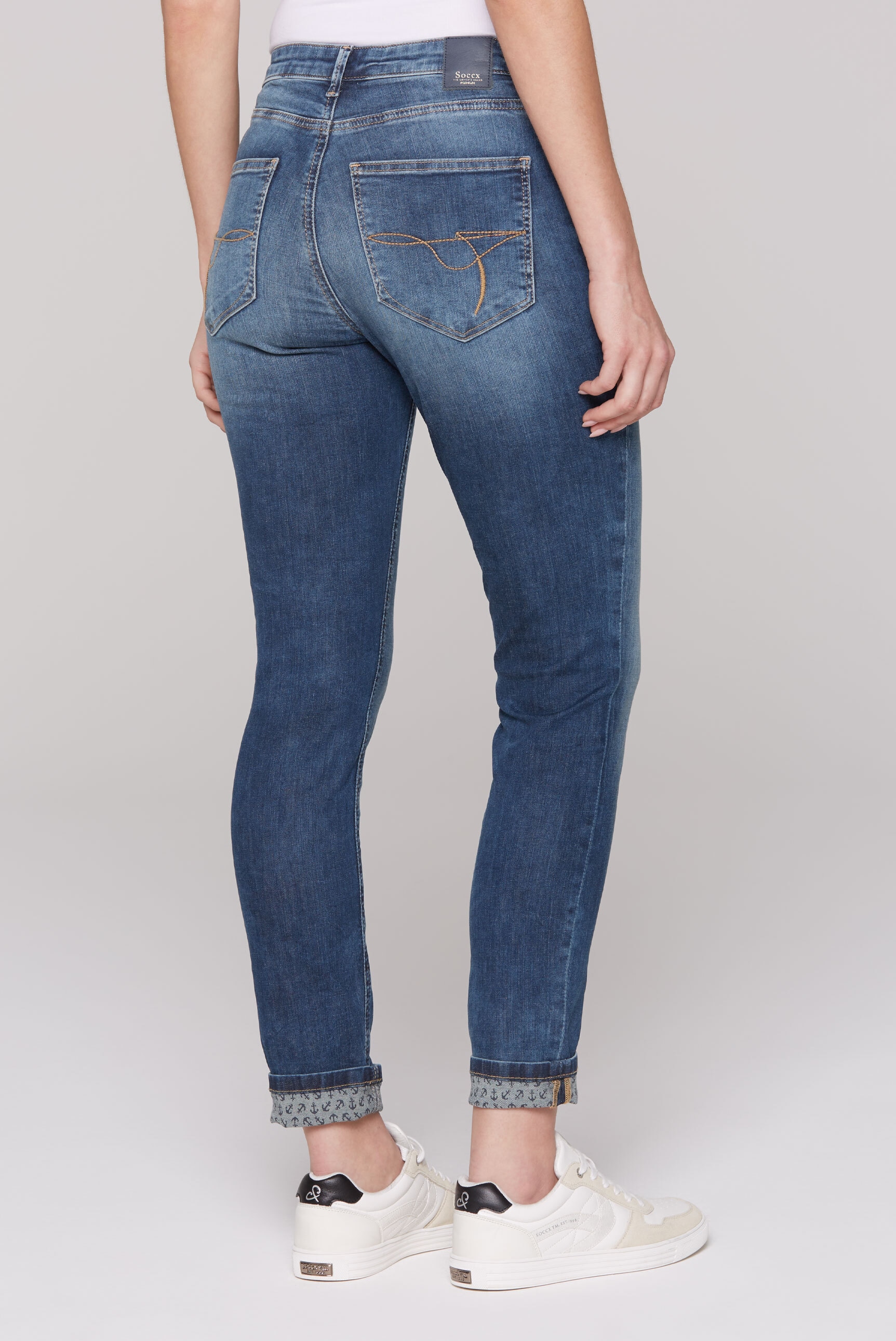 SOCCX Slim-fit-Jeans mit normaler Leibhöhe