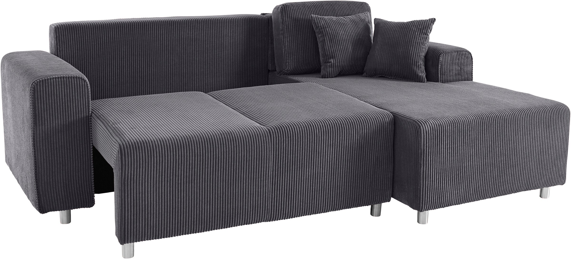 Guido Maria Kretschmer Home&Living Ecksofa »Györ«, L-Form, wahlweise mit Bettfunktion und Bettkasten incl. 2 Zierkissen