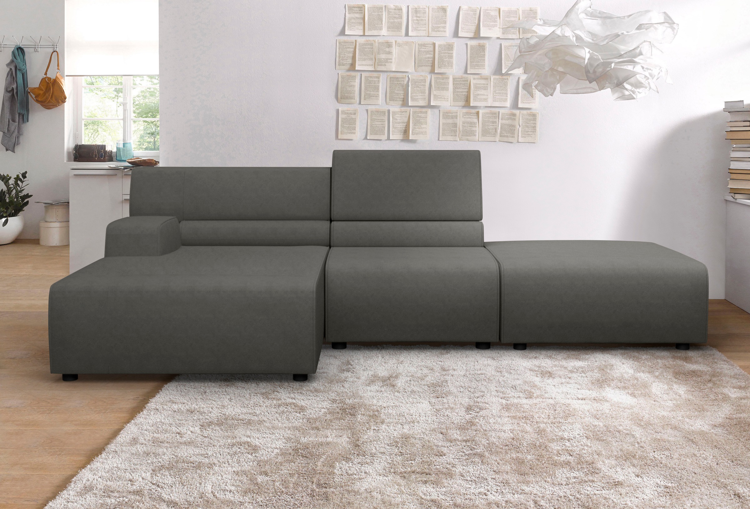 Egoitaliano Ecksofa "Babouche, Designsofa mit außergewöhnlichem Sitzkomfort zum Wohlfühlen"