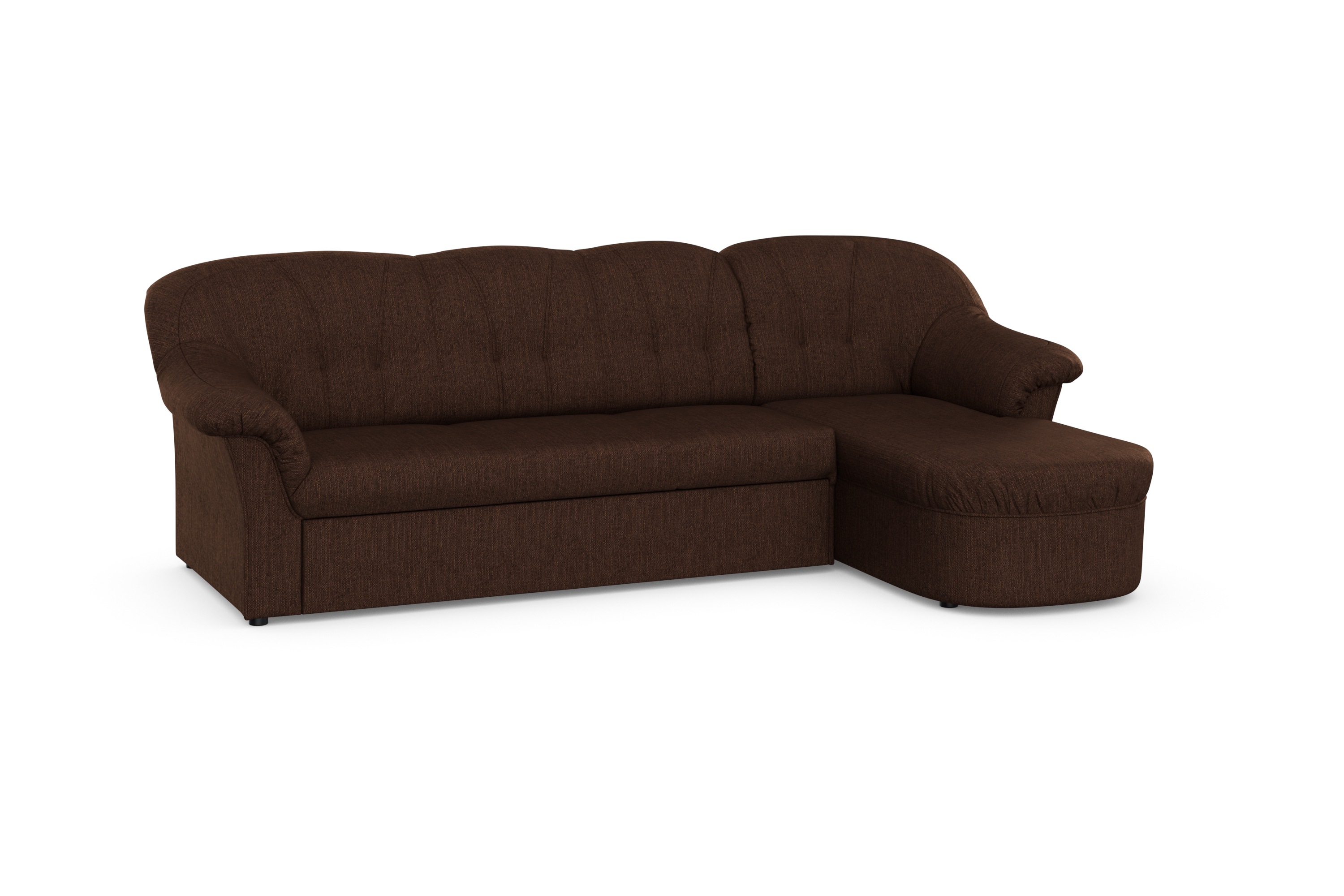 Thumbnail - DOMO collection Ecksofa "Pegnitz, elegante Rückensteppung, kompakte Stellmaße 238/141cm, L-Form", wahlweise mit Bettfunk...