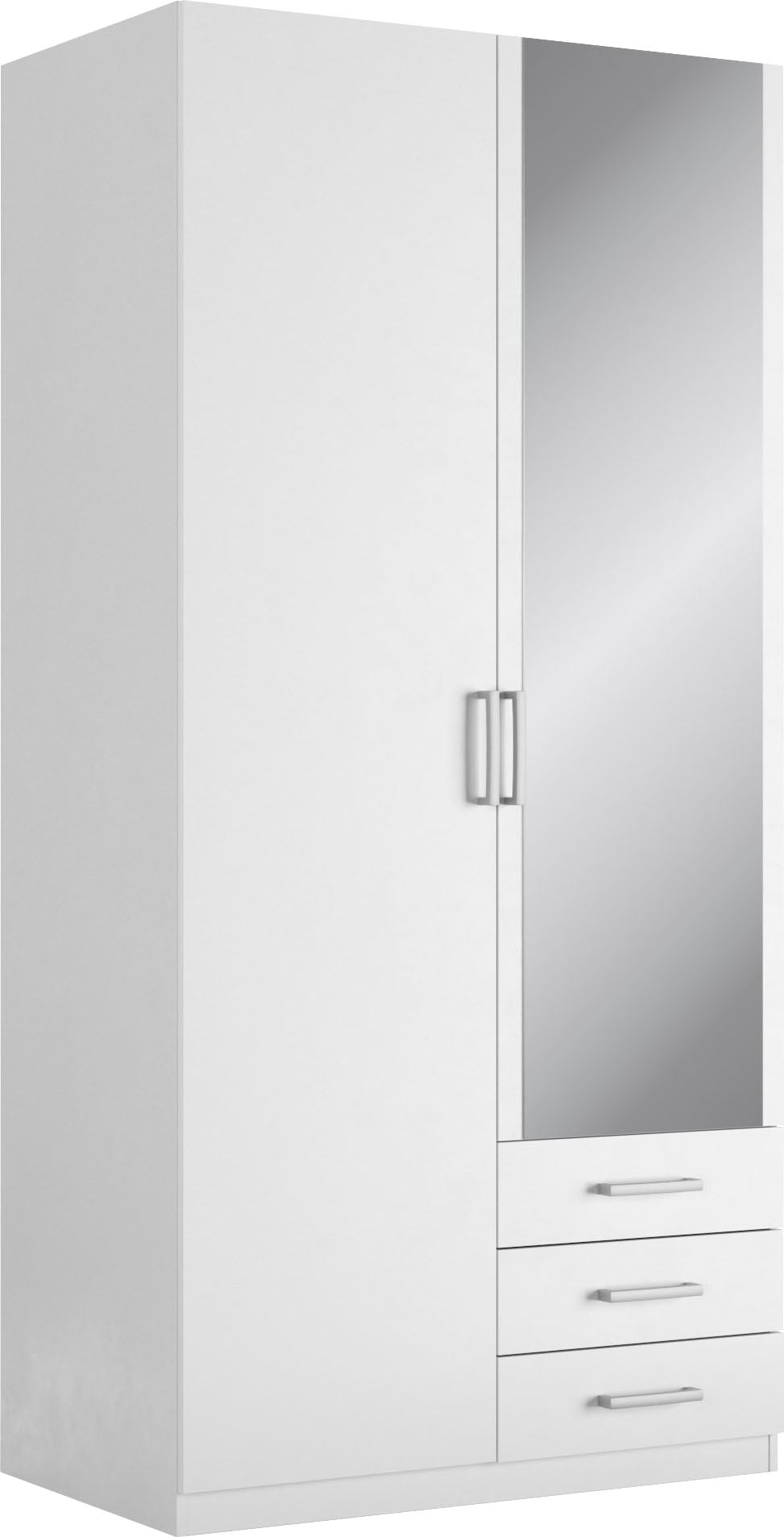 priess Kleiderschrank "Amsterdam, viel Stauraum durch viele Schubkästen, Spiegeltüren" Optional mit LED-Beleuchtung, Made in Germany