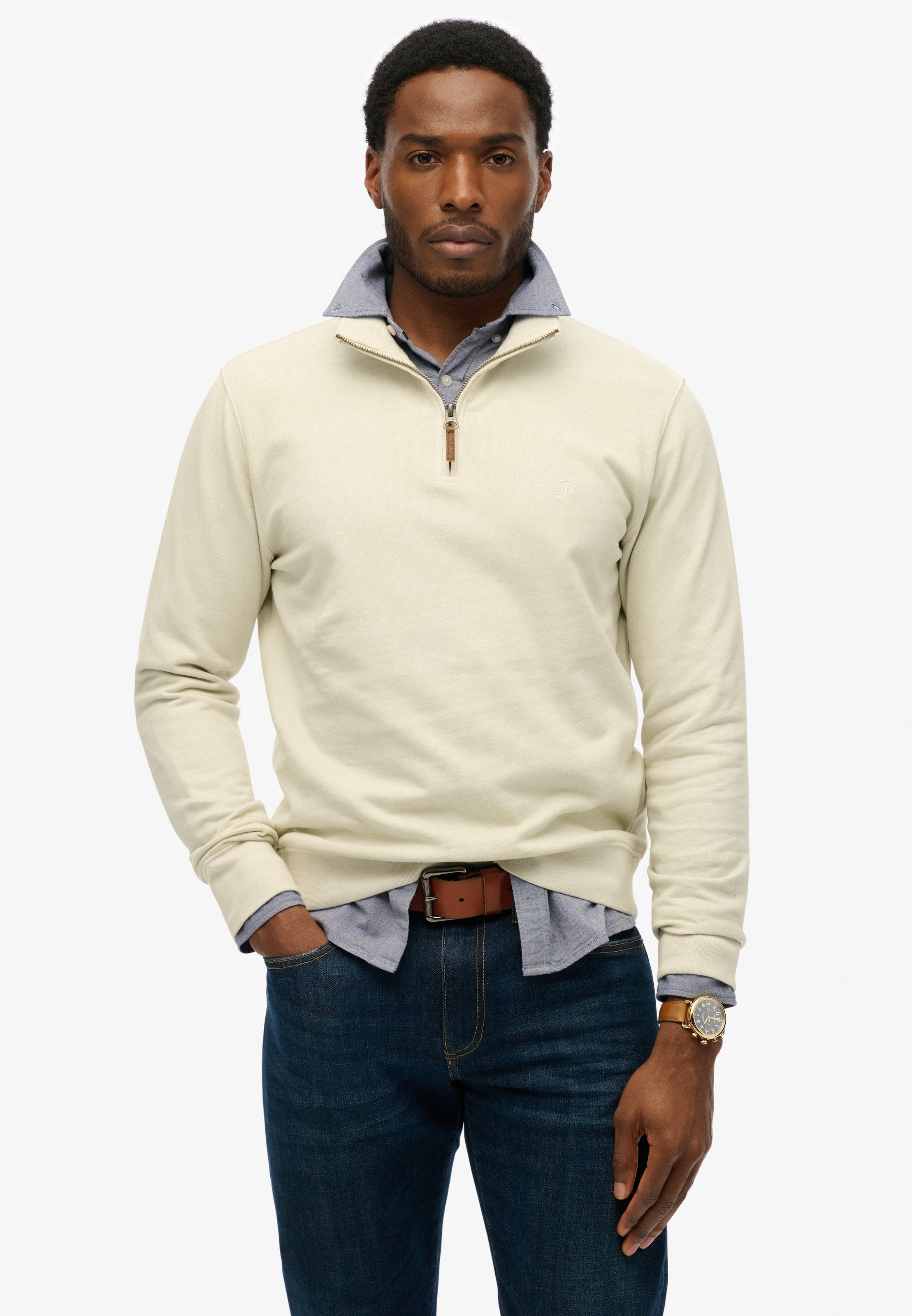 Superdry Sweatshirt "CLASSIC ESSENTIAL HENLEY" günstig online kaufen