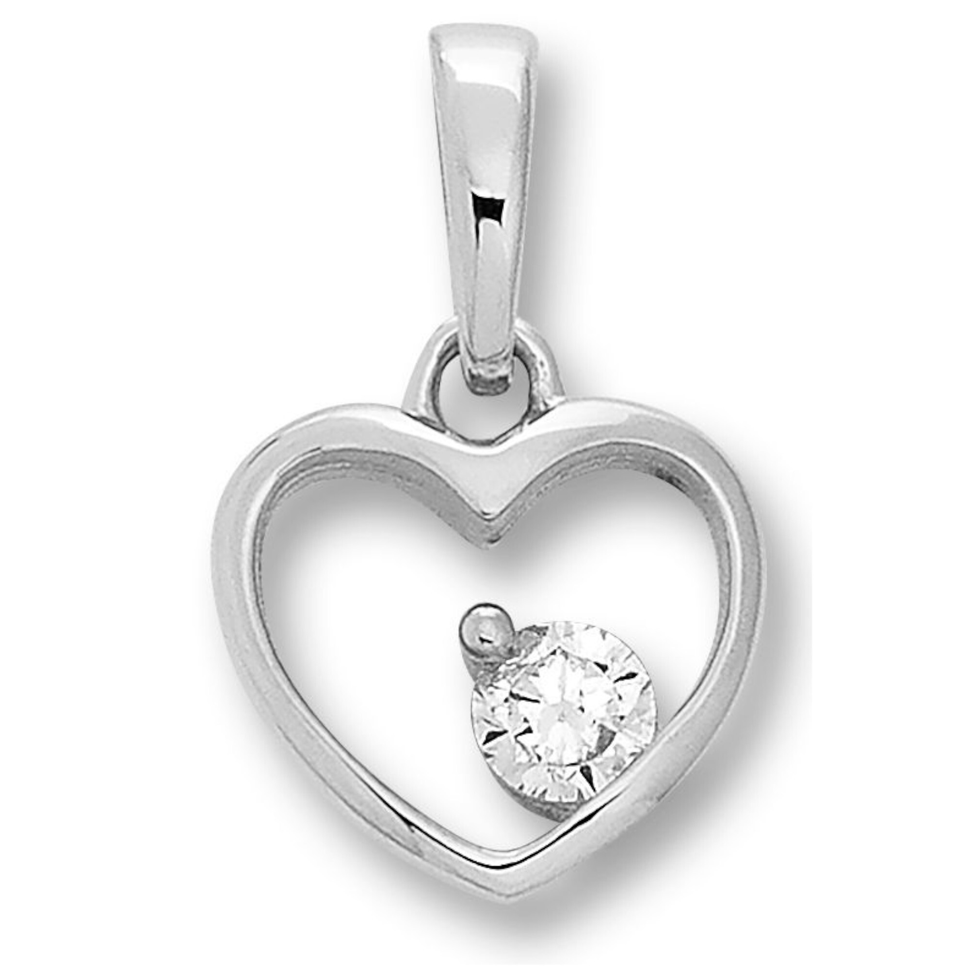 Kettenanhänger ONE ELEMENT "Zirkonia Herz Herz Anhänger aus 925 Silber", silber, Schmuckanhänger, Damen, Silber 925 (Sterlingsilber), Kettenanhänger, Herz mit Bedeutung – eine feine Geschenkidee für viele Anlässe