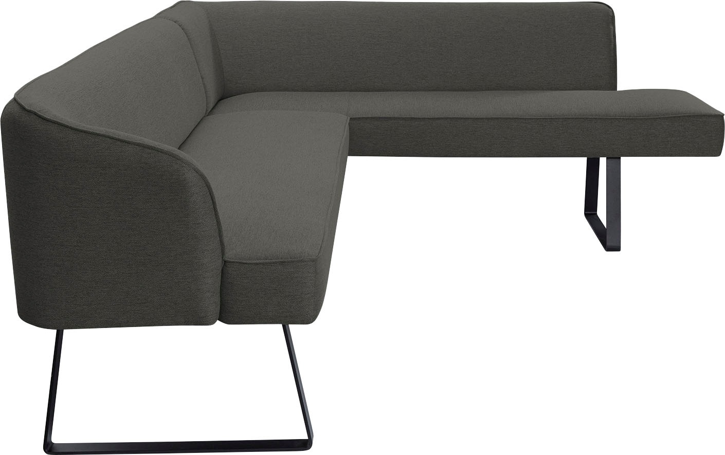 exxpo - sofa fashion Eckbank »Americano«, mit Keder und Metallfüßen, Bezug in verschiedenen Qualitäten