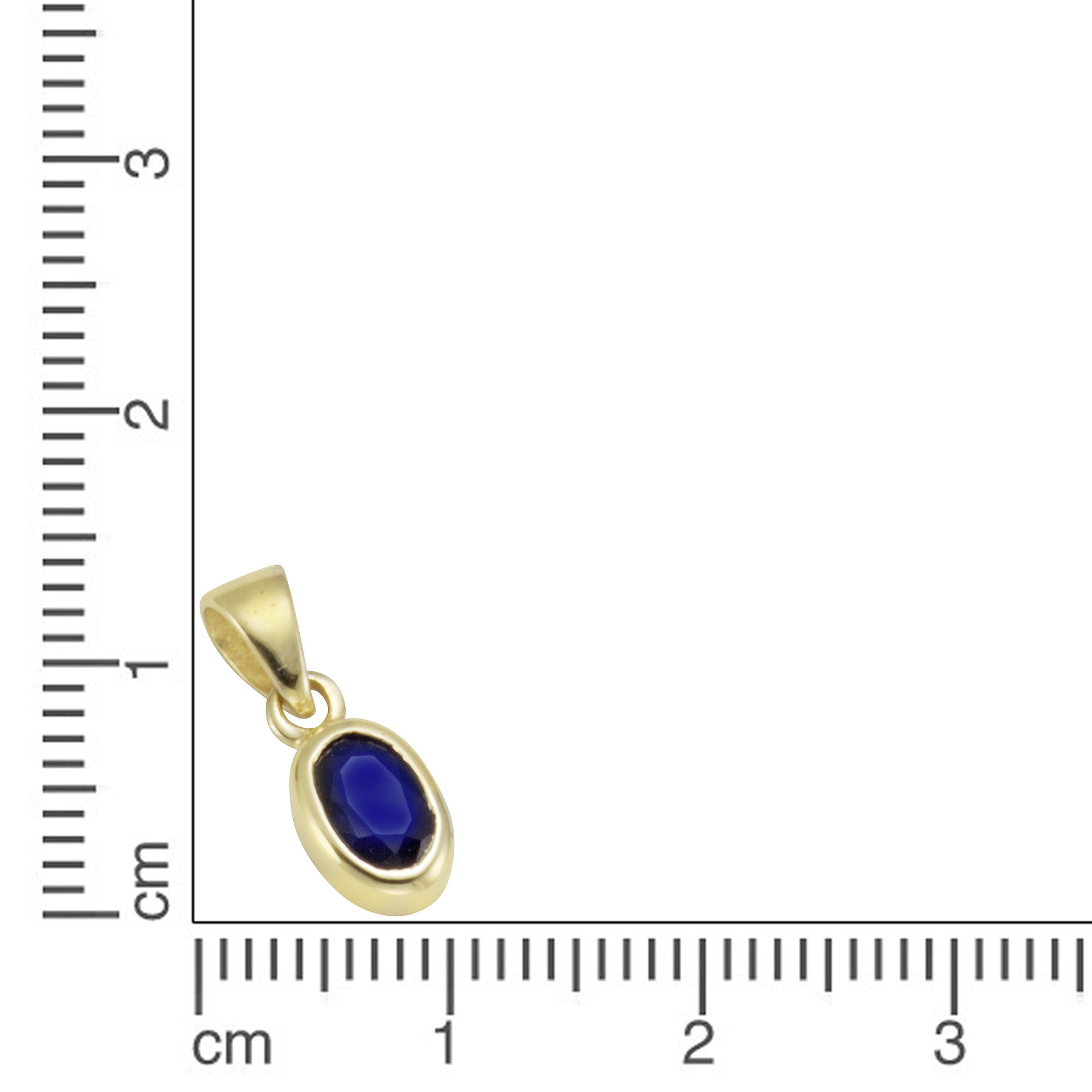 Vivance Kettenanhänger »375/- Gelbgold mit Saphir«