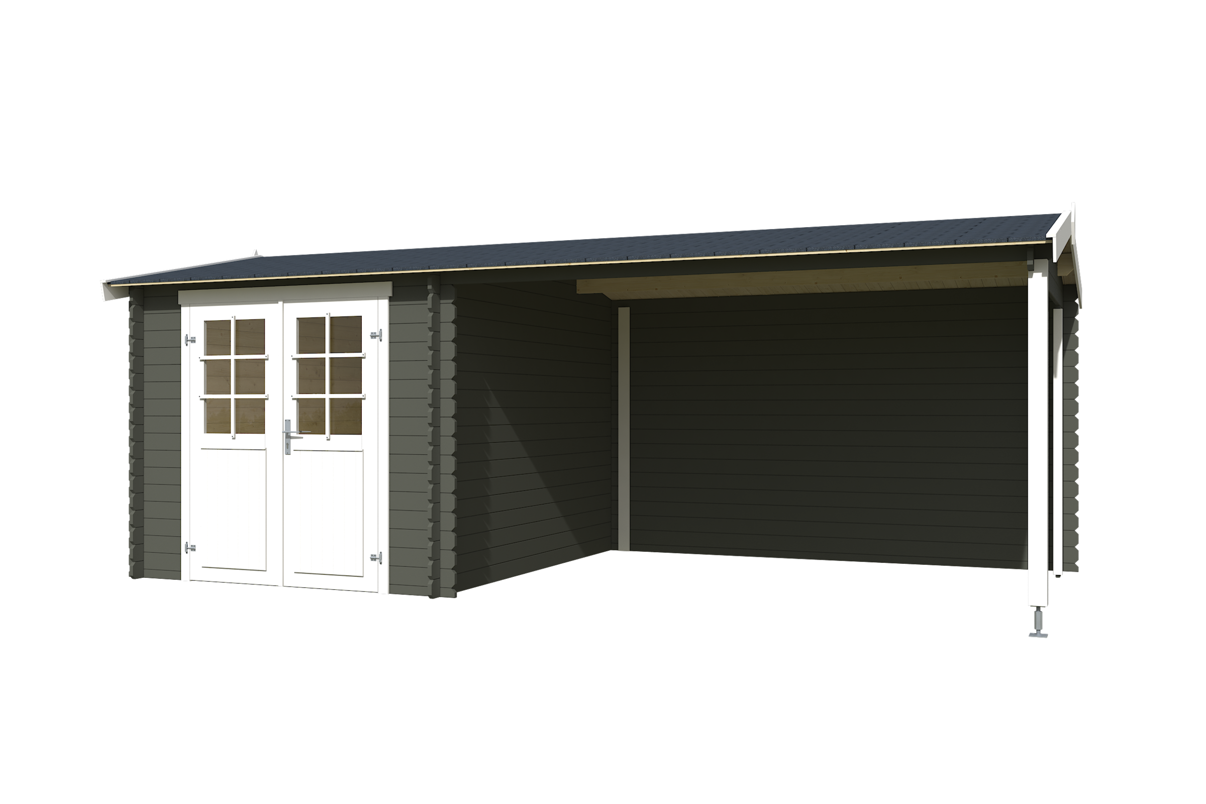 Nordic Holz Gartenhaus "Ivana", (Anbau inkl. Rückwand) günstig online kaufen