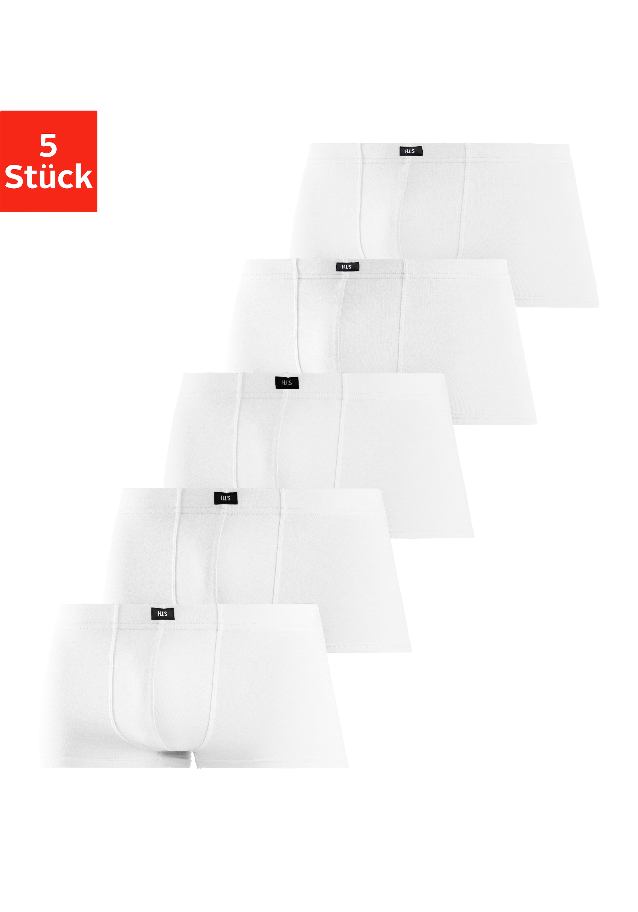 H.I.S Hipster Packung, 5 Stk. knapp sitzende Boxershorts aus Baumwollstretc günstig online kaufen