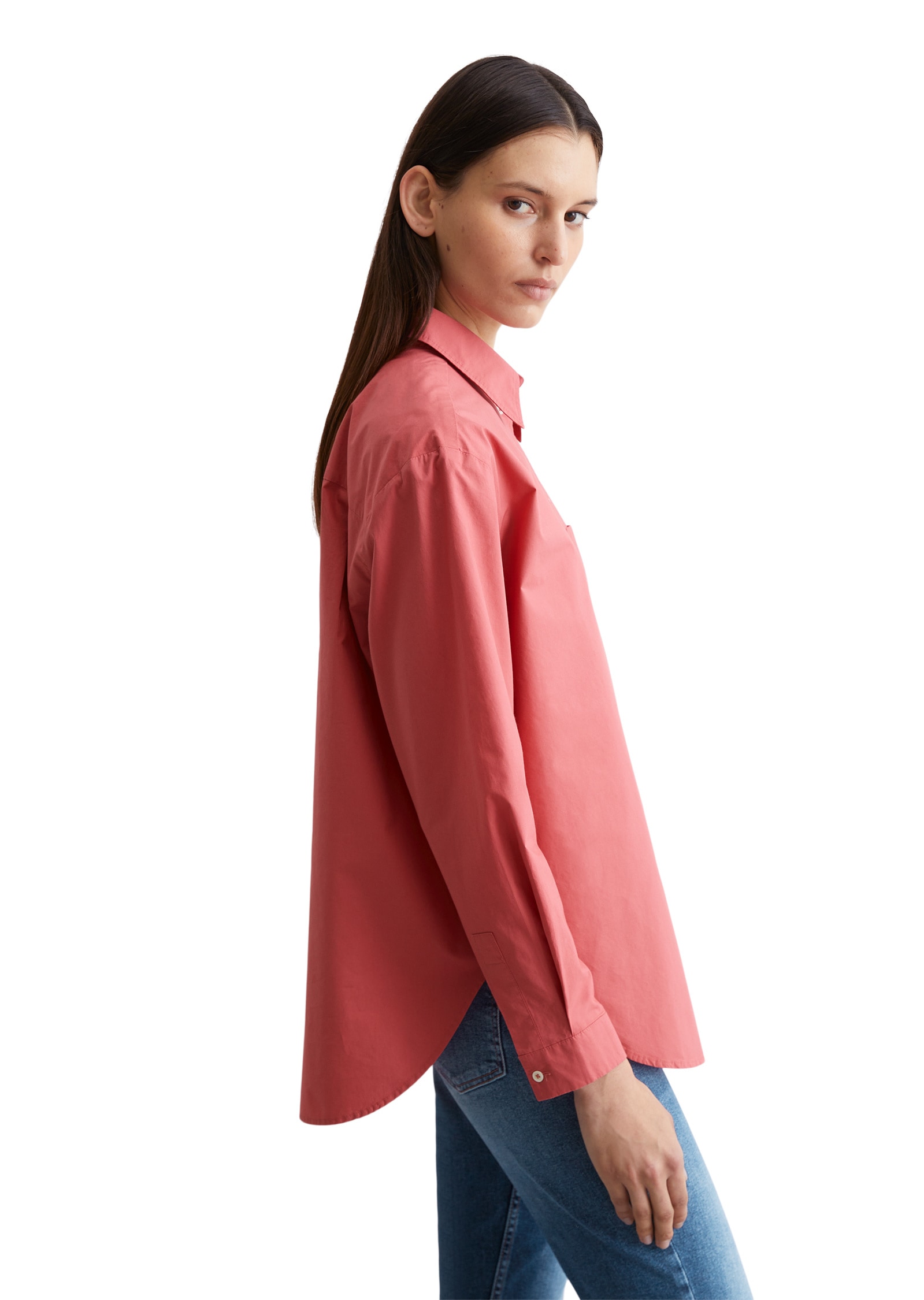 Marc O'Polo Langarmbluse »aus Organic Cotton-Popeline«
