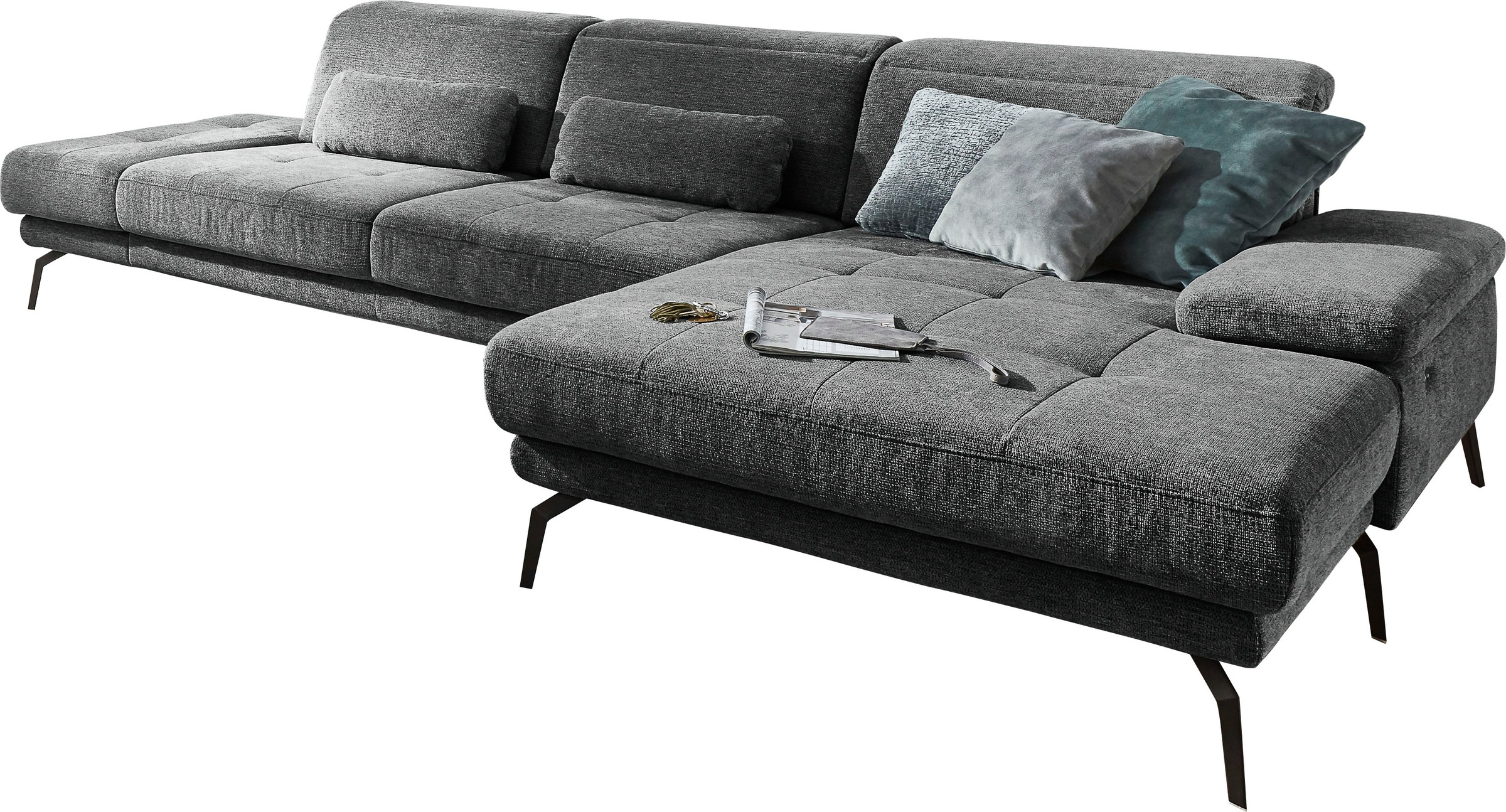 Die PlanBar Ecksofa »MP-IN20126 L-Form«, mit Kopfteilverstellung, optional Sitztiefen- & Armteilverstellung