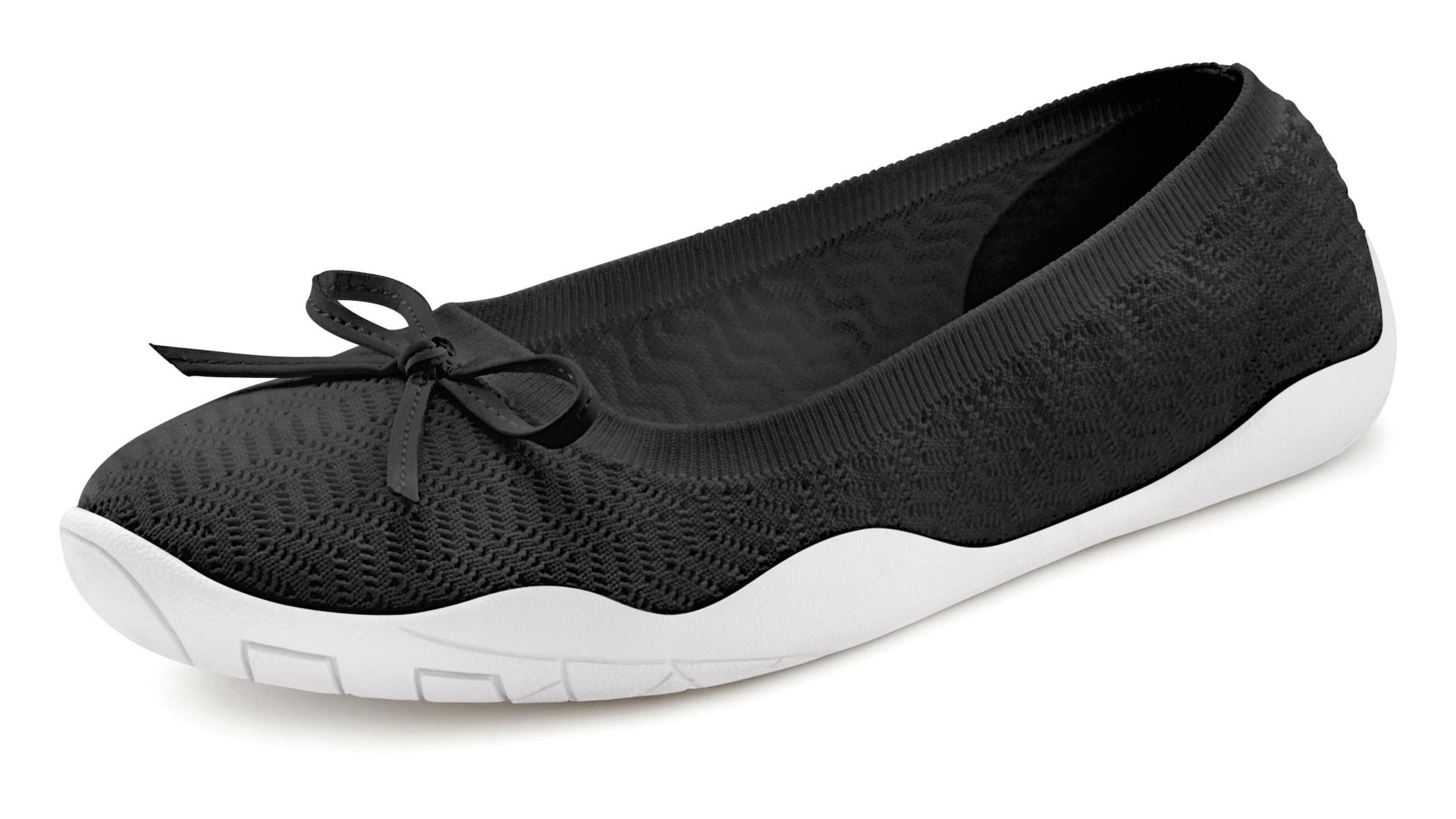 LASCANA Sneaker Ballerinas "Slip-On-Sneaker", mit flacher & flexibler Sohle, superleicht, Slipper, Halbschuh VEGAN