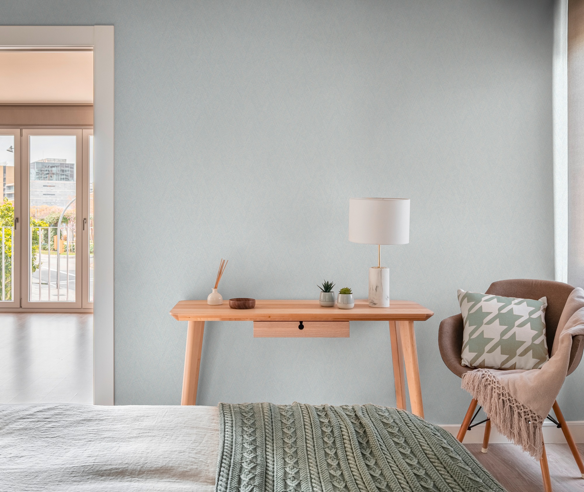 A.S. Création Vliestapete »mit grafischem Muster im Fischgratstil« matt strukturiert Strukturierte Vliestapete mit modernem Fischgrat-Design