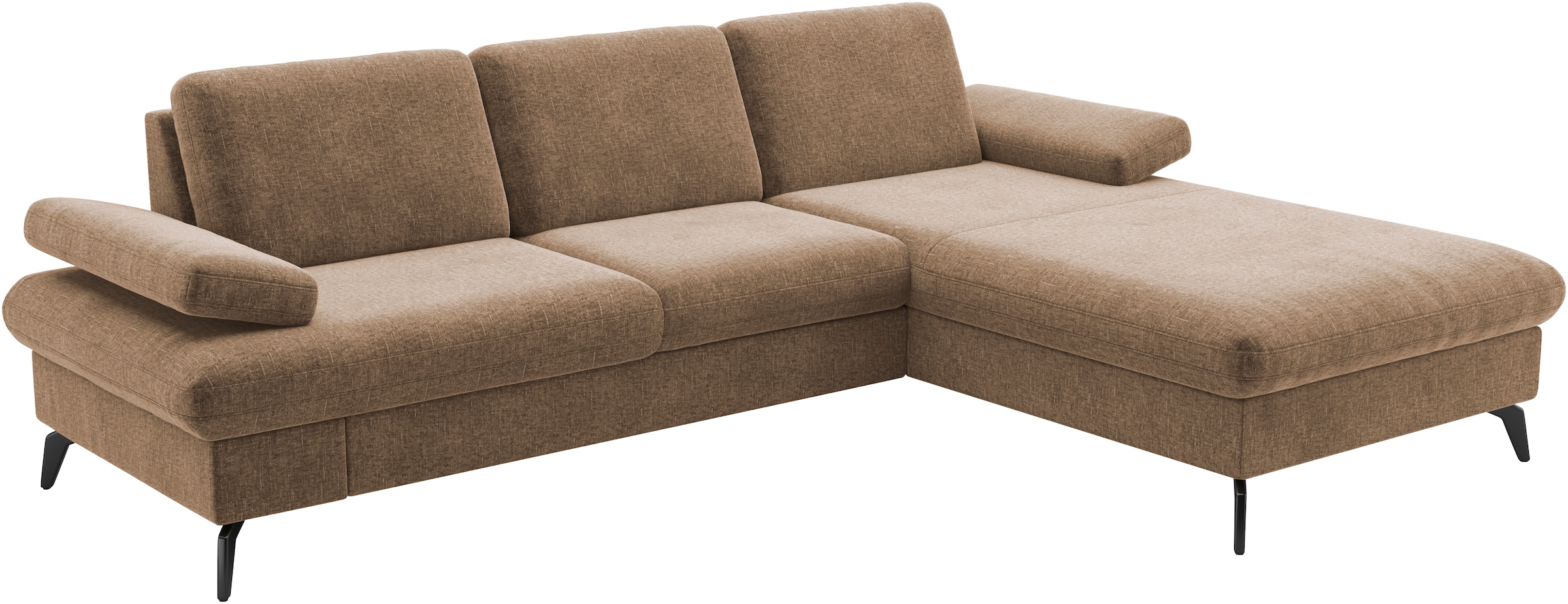 sit&more Ecksofa »Morris Jubi L-Form«, inkl. Armteilfunktion und 1 Zierkissen, wahlweise mit Bettfunktion