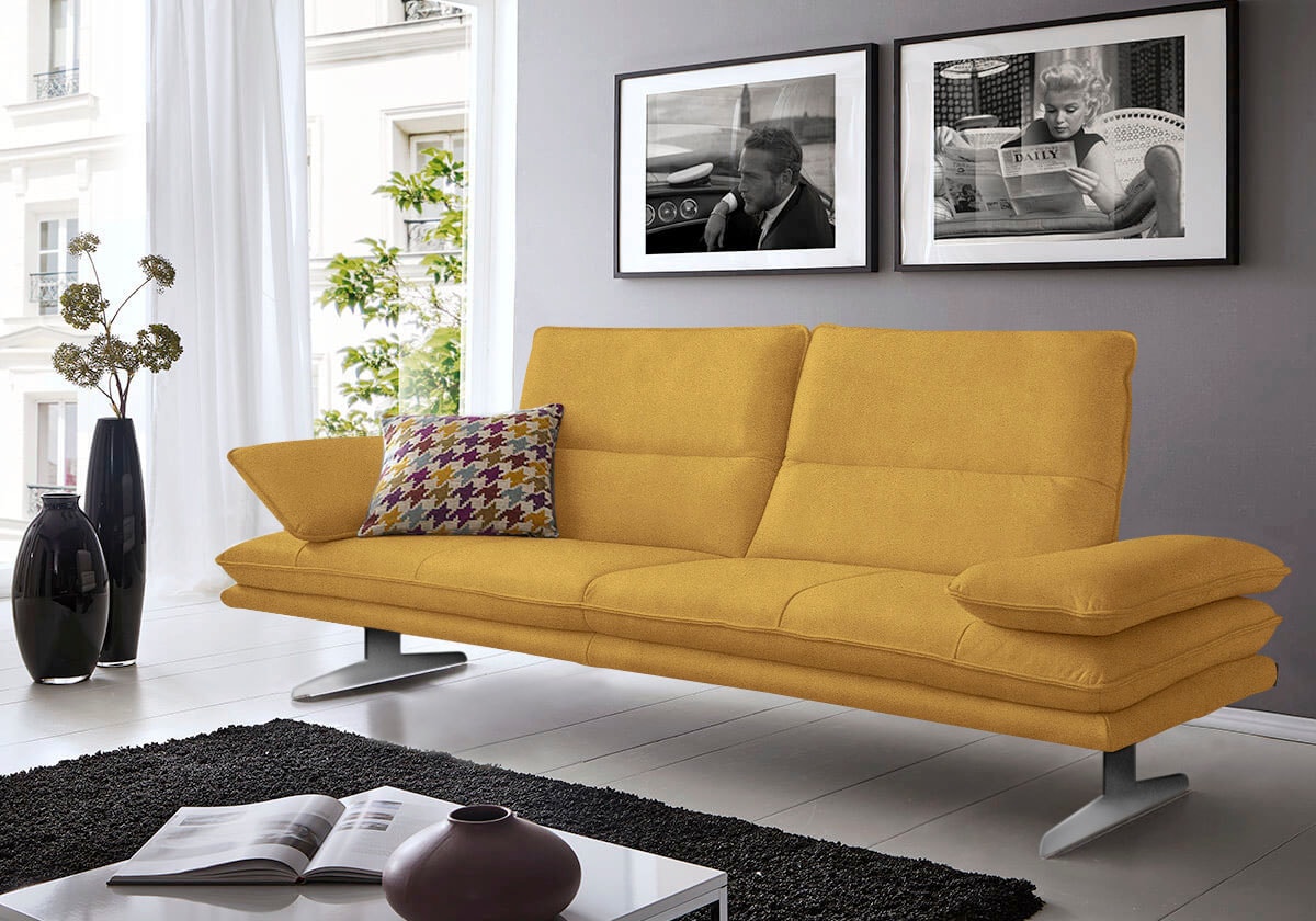 W.SCHILLIG 2,5-Sitzer "broadway Designsofa mit hohem Sitzkomfort" Sitztiefenverstellung, Kopfteil- & Seitenteilverstellung, Breite 236cm