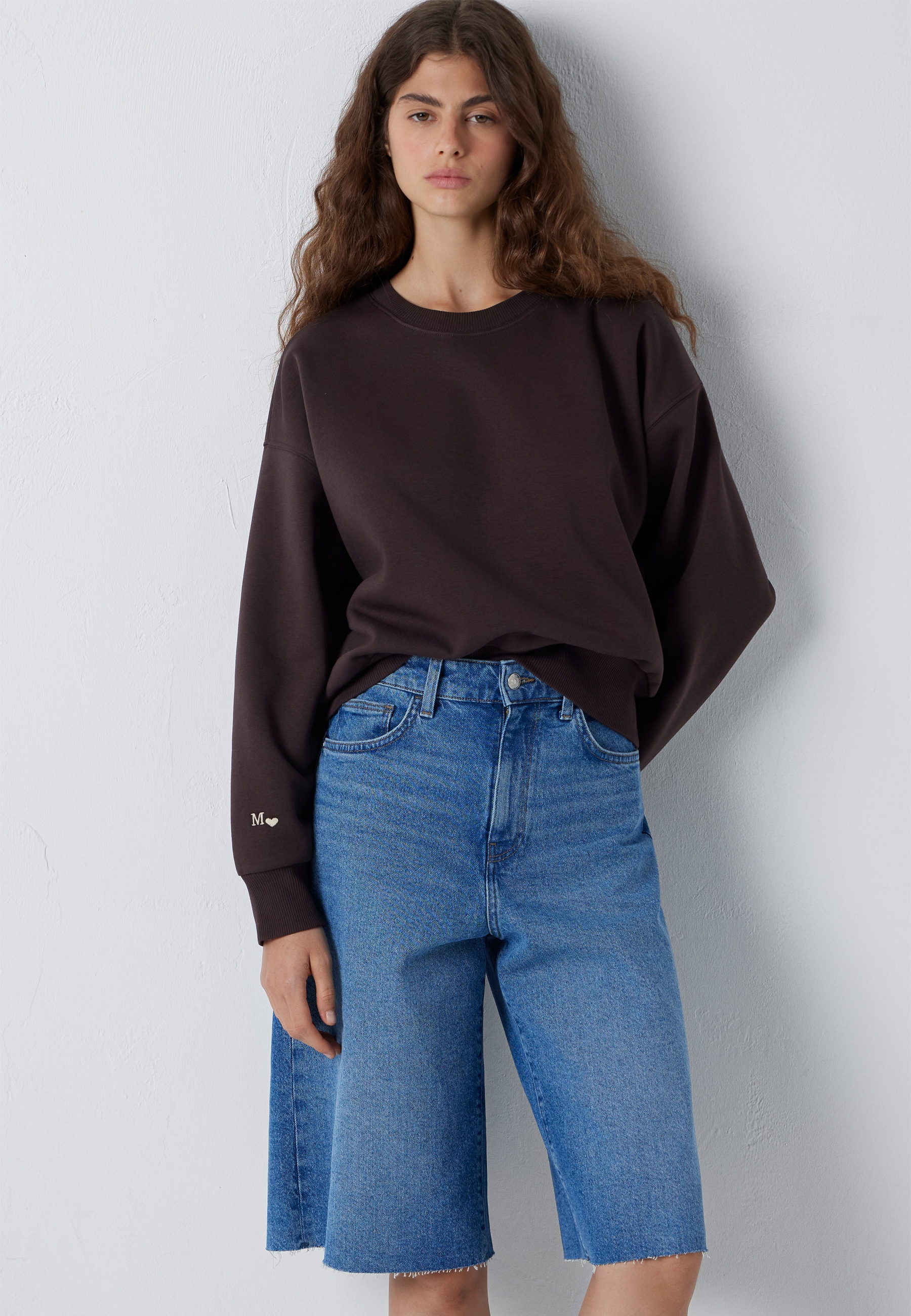 Mavi Rundhalspullover "CREW NECK SWEATSHIRT" Sweatshirt cropped