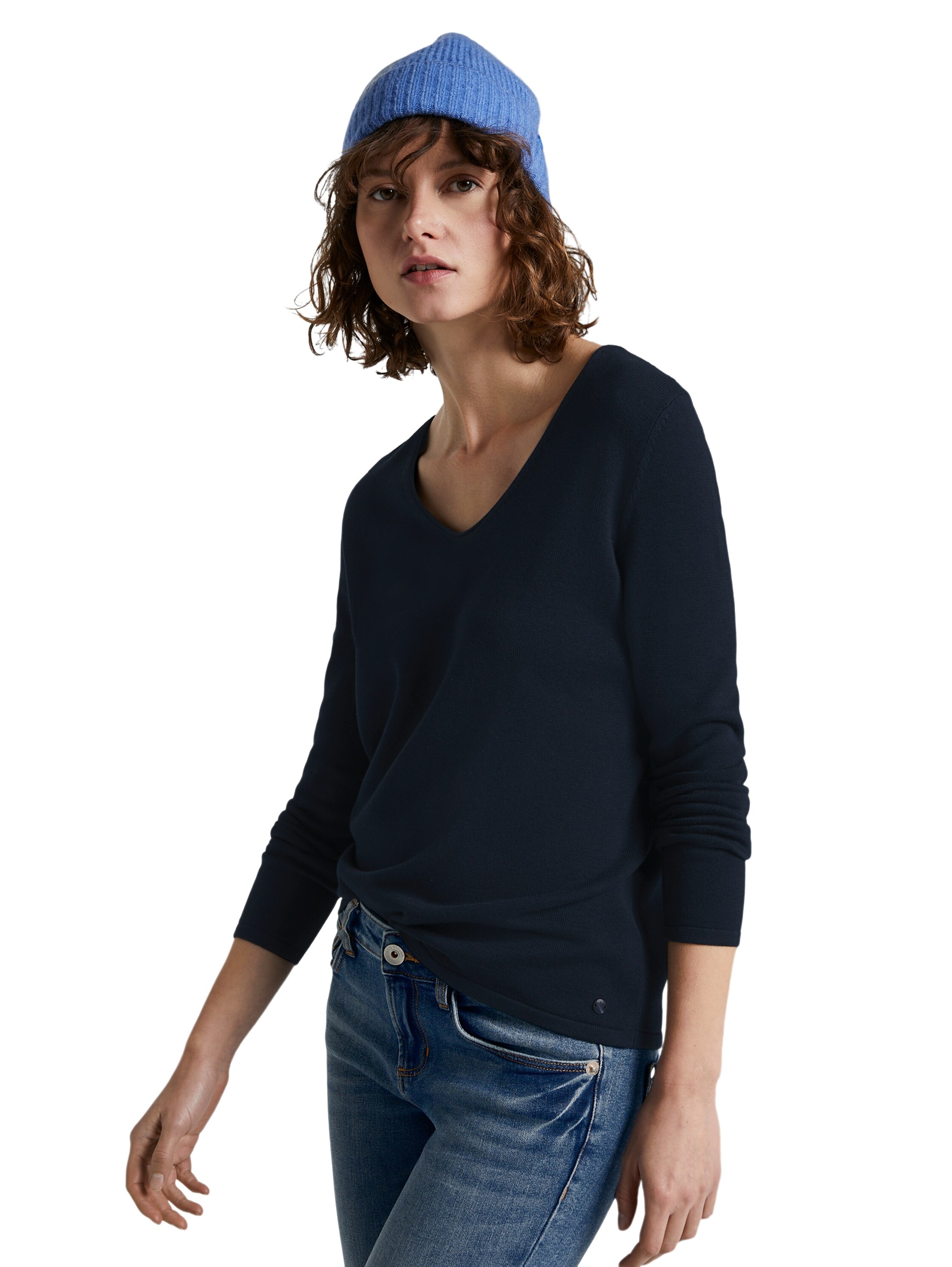 Thumbnail - TOM TAILOR V-Ausschnitt-Pullover mit V-Ausschnitt